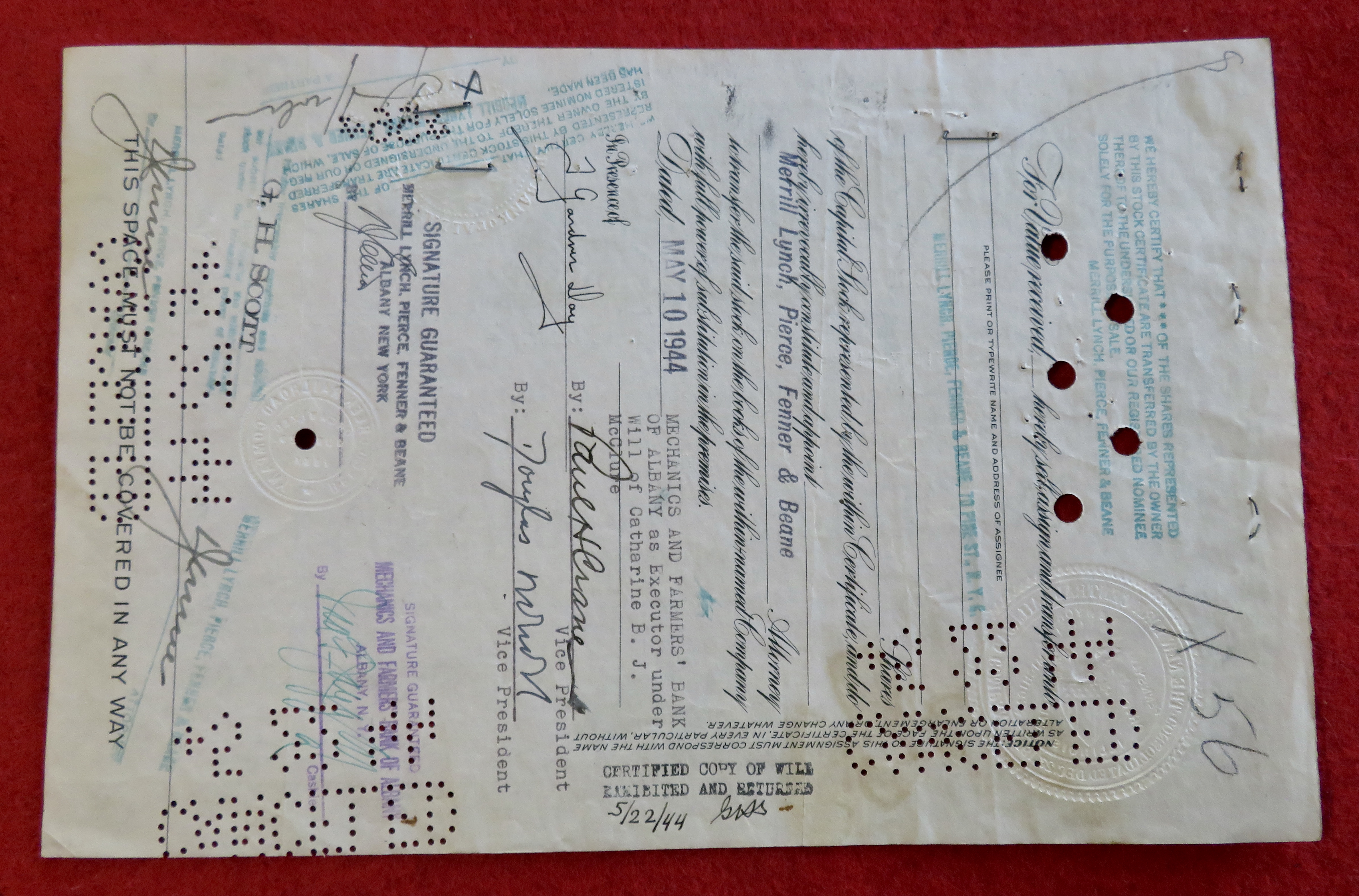 1941 Beech Creek Railroad Company Stock Certificate