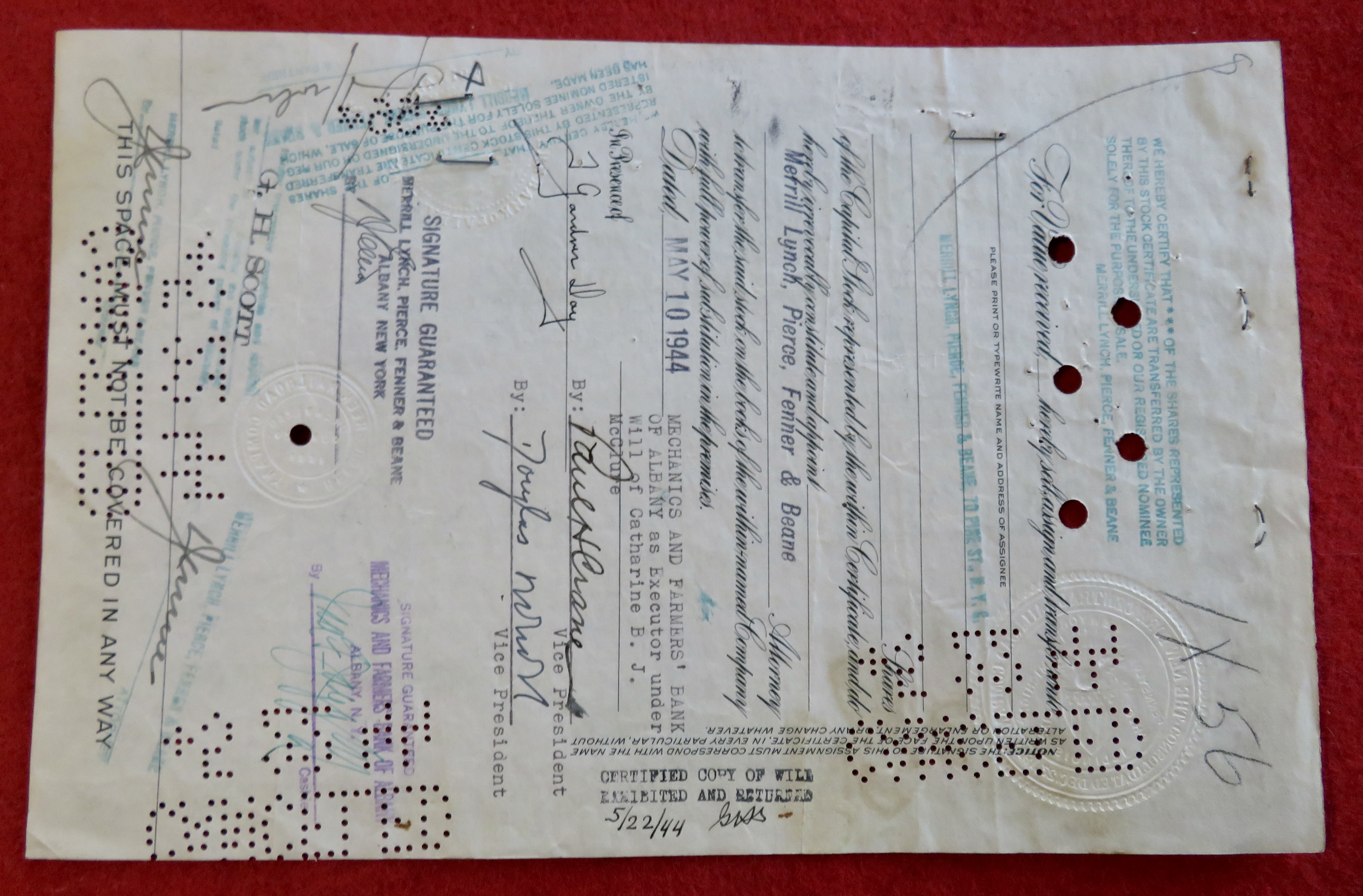 1941 Beech Creek Railroad Company Stock Certificate