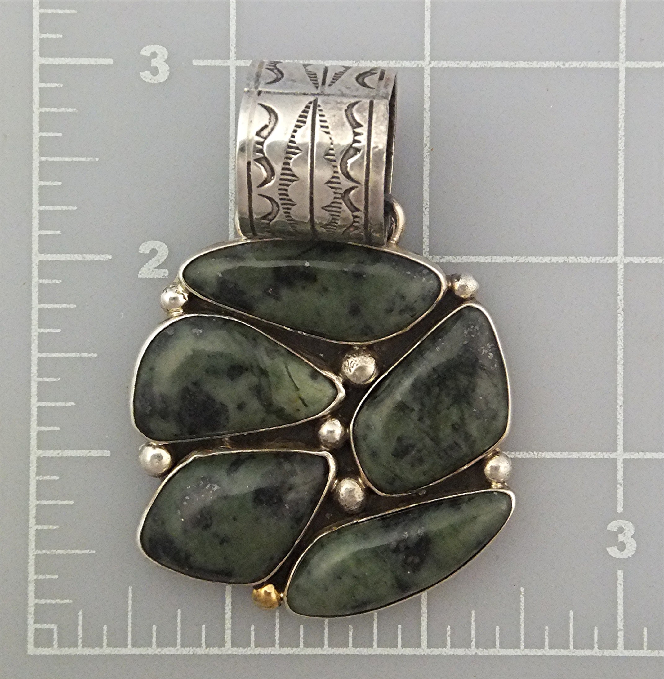 Navajo Sterling Silver New Lander Turquoise Pendant