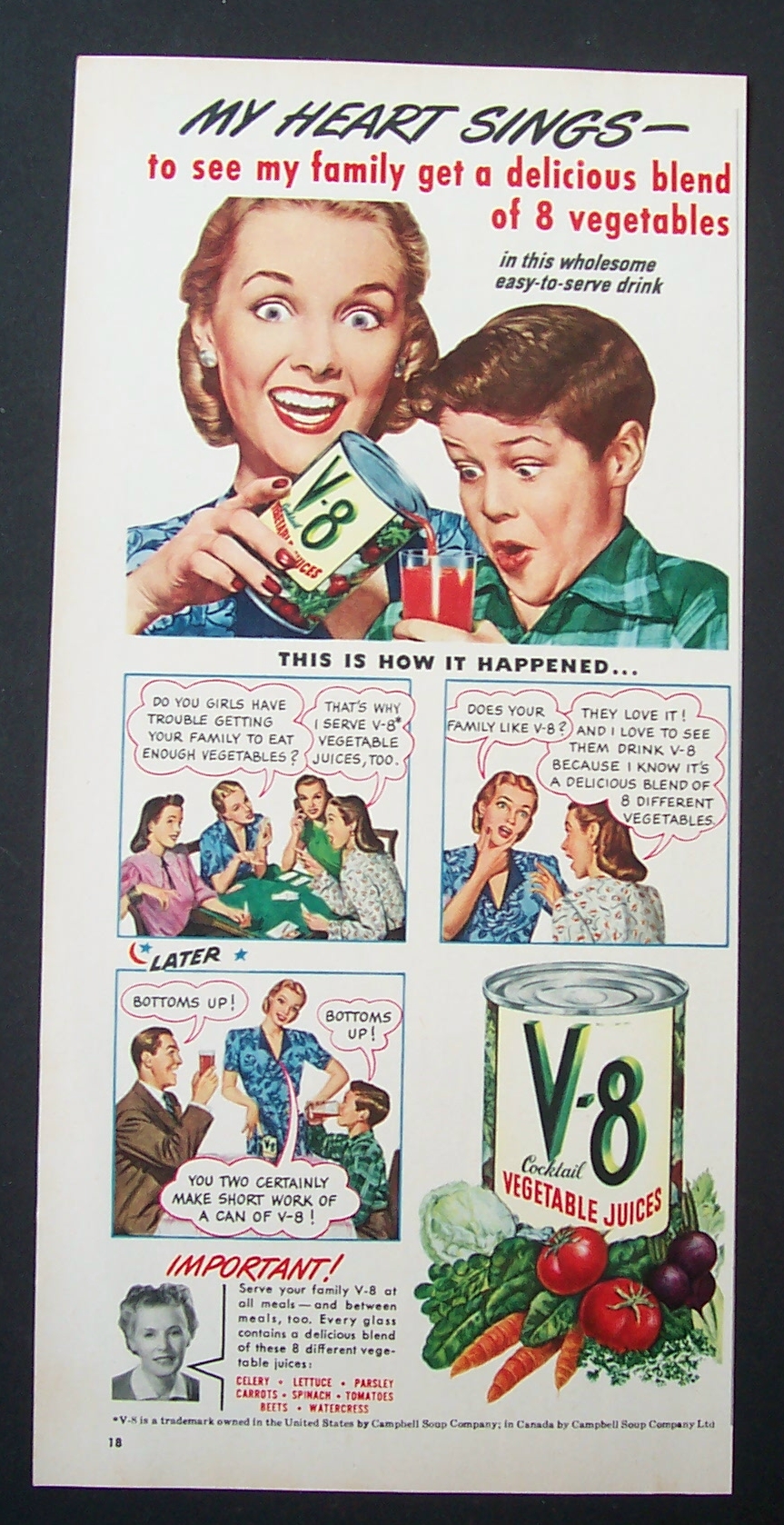 1948  V - 8  Vegetable  Juice