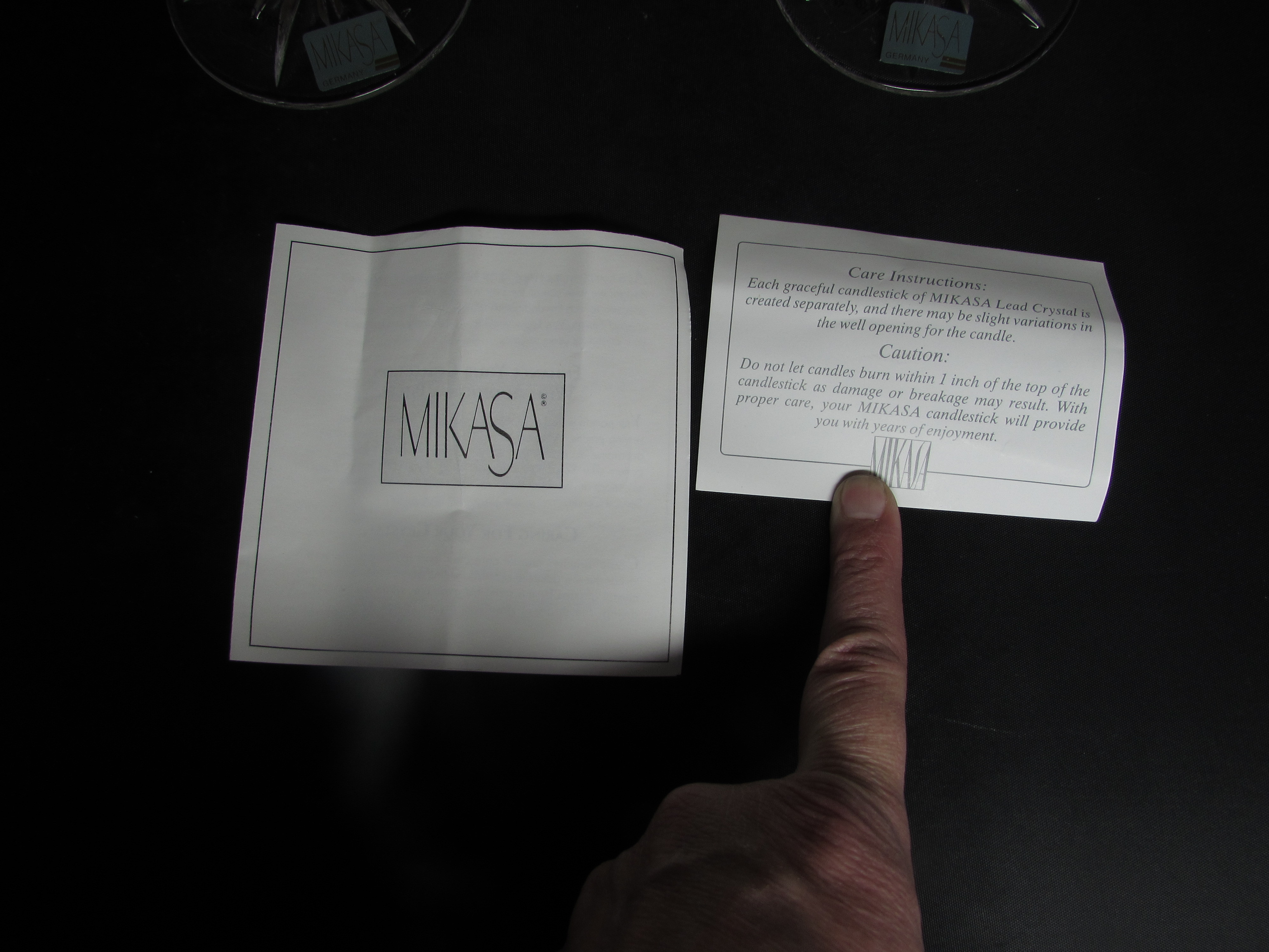 Mikasa Golden Tiara Candlesticks in original box