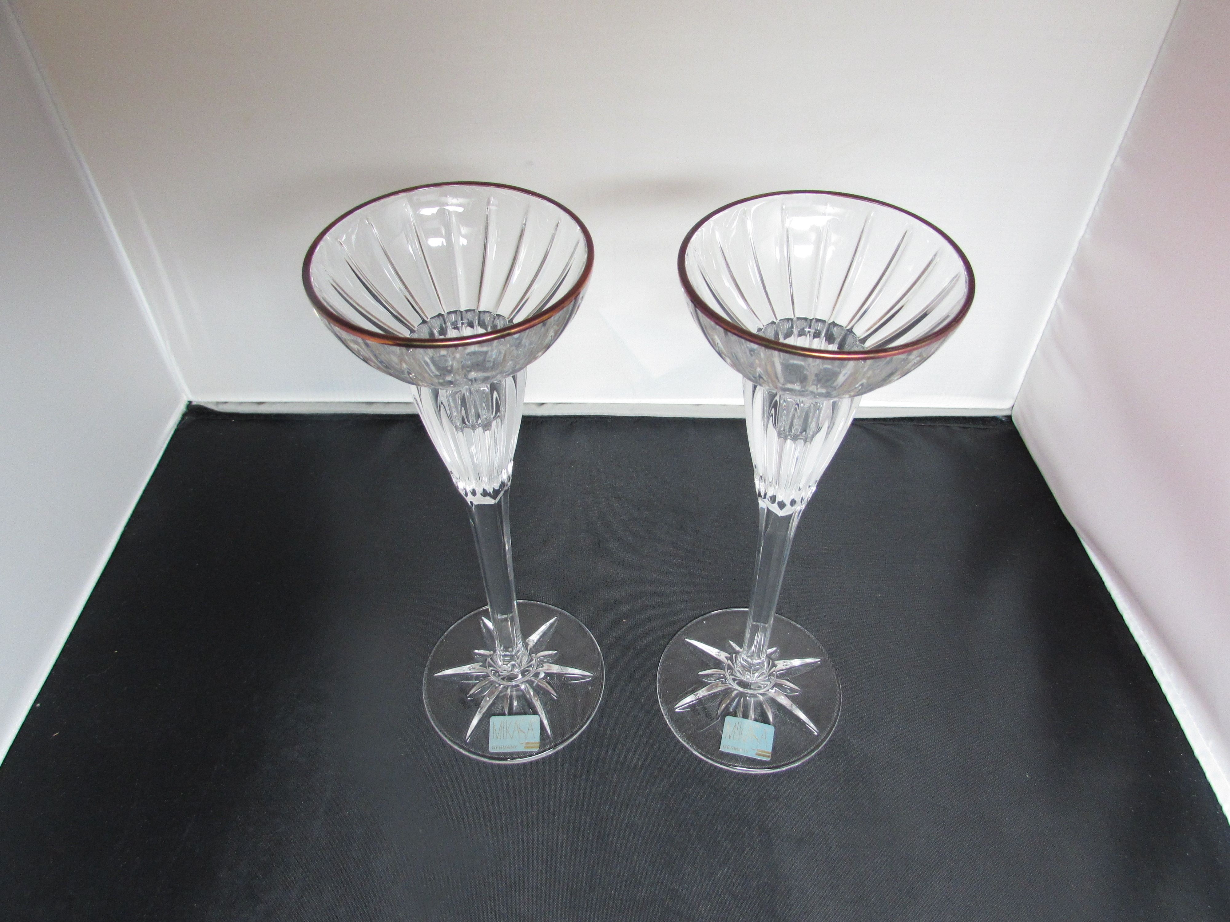 Mikasa Golden Tiara Candlesticks in original box