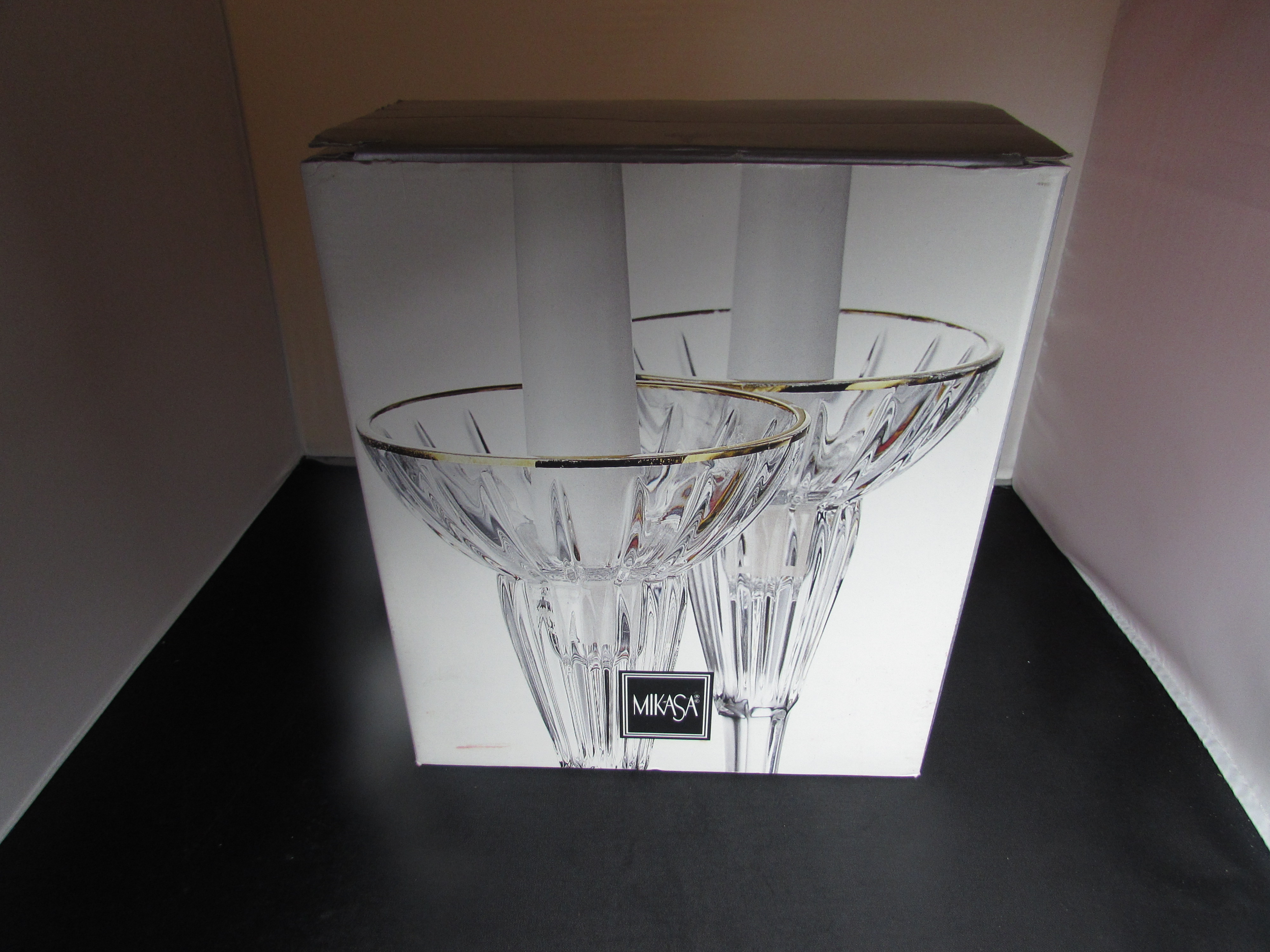 Mikasa Golden Tiara Candlesticks in original box