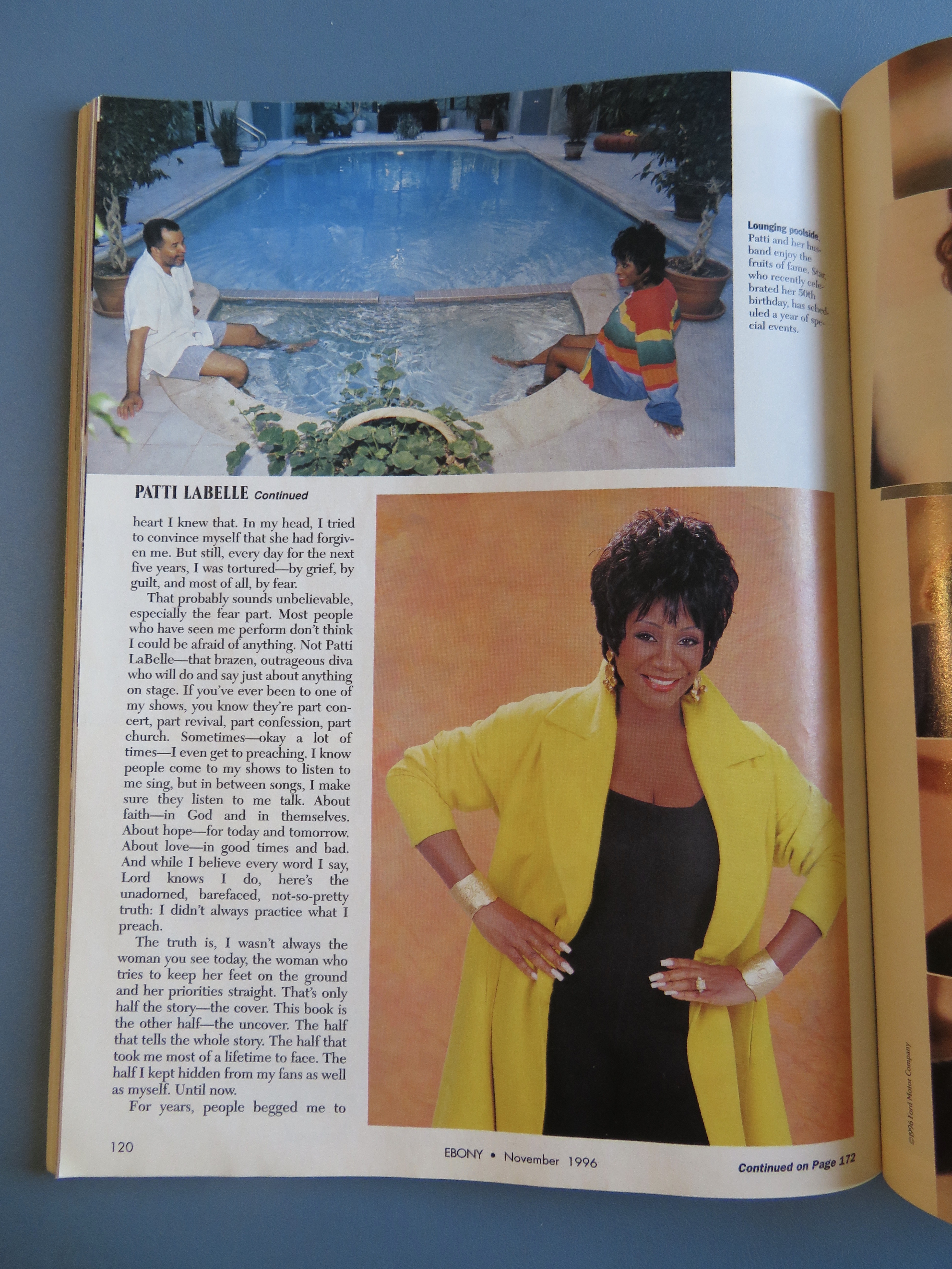 Ebony Magazine - November 1996 - Patti LaBelle
