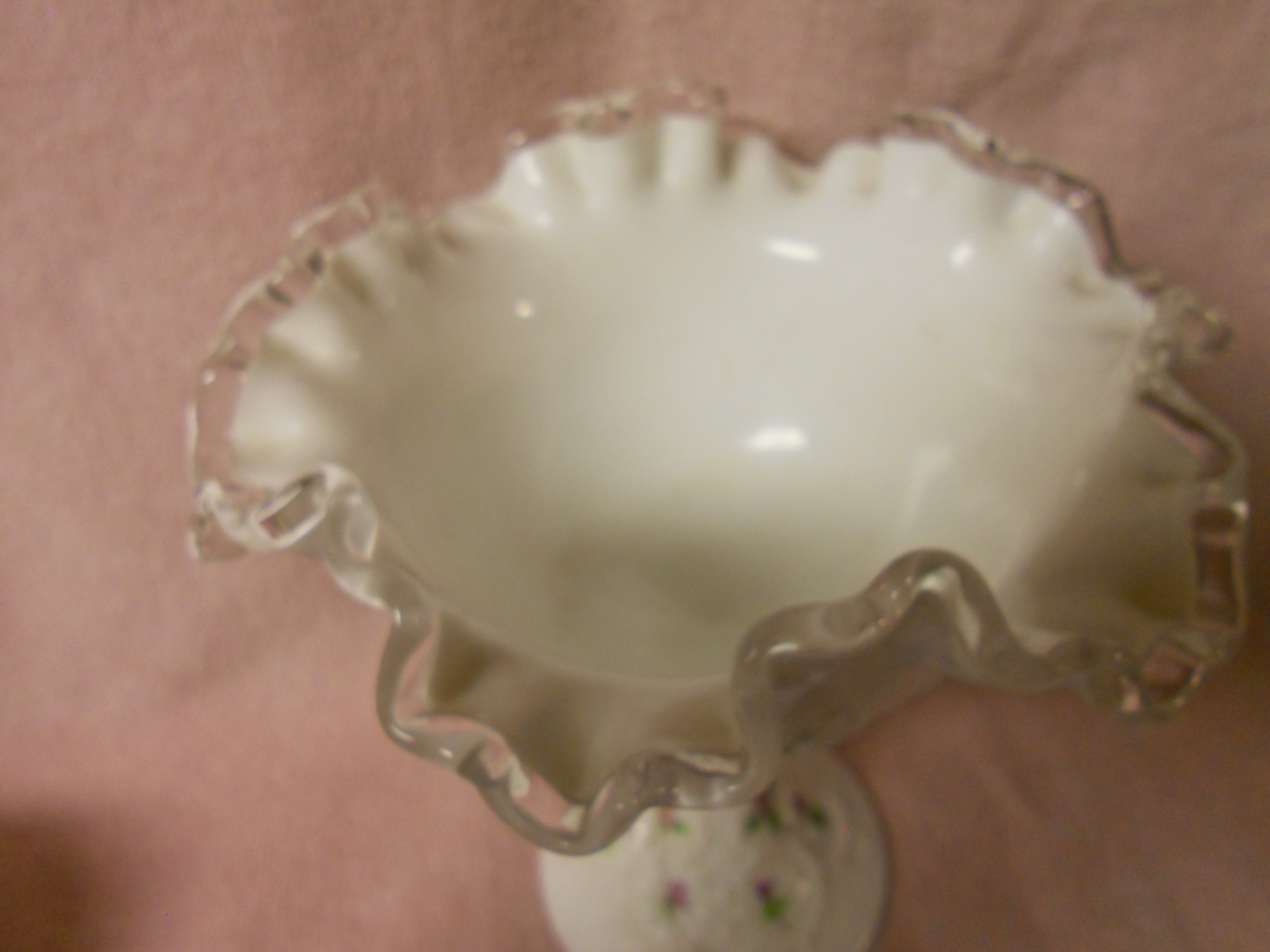 Fenton Silver Crest Spanish Lace Compote