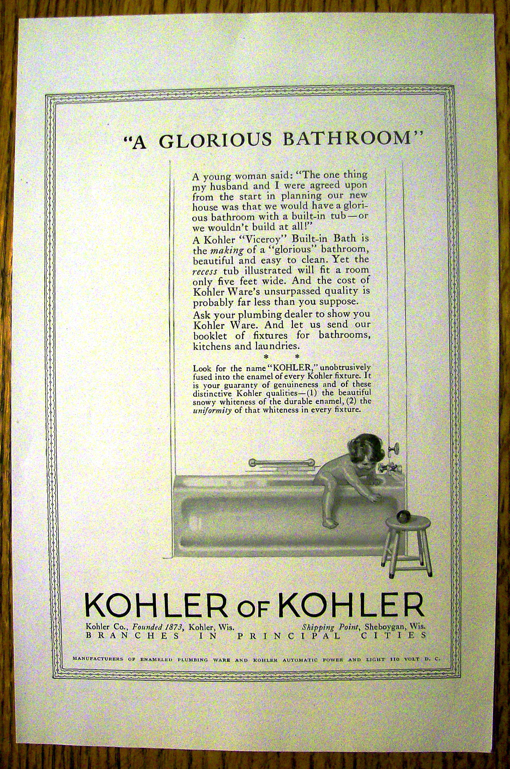 1923 Kohler of Kohler