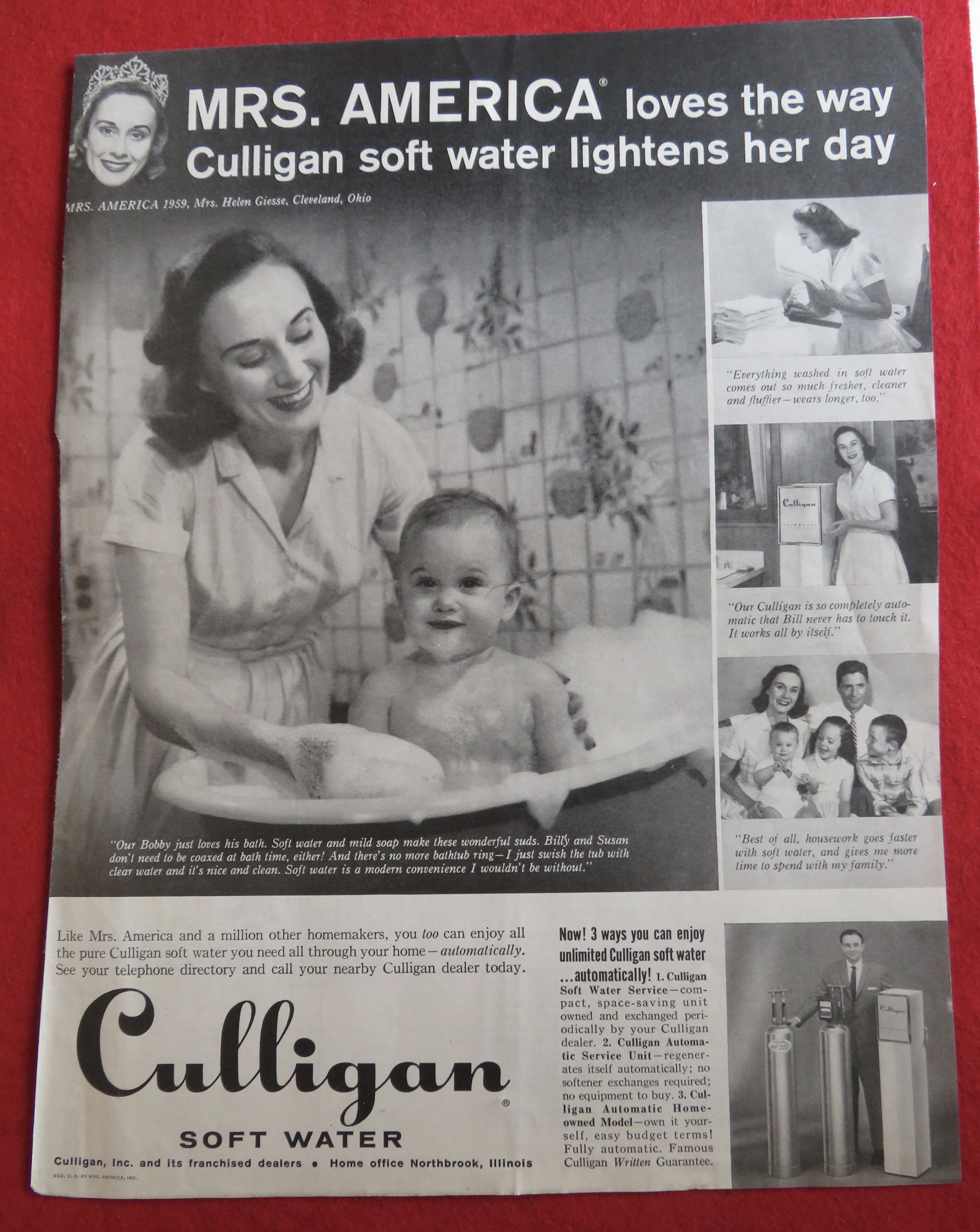 1958 Culligan Soft Water w/ Mrs. America (Helen Giesse)