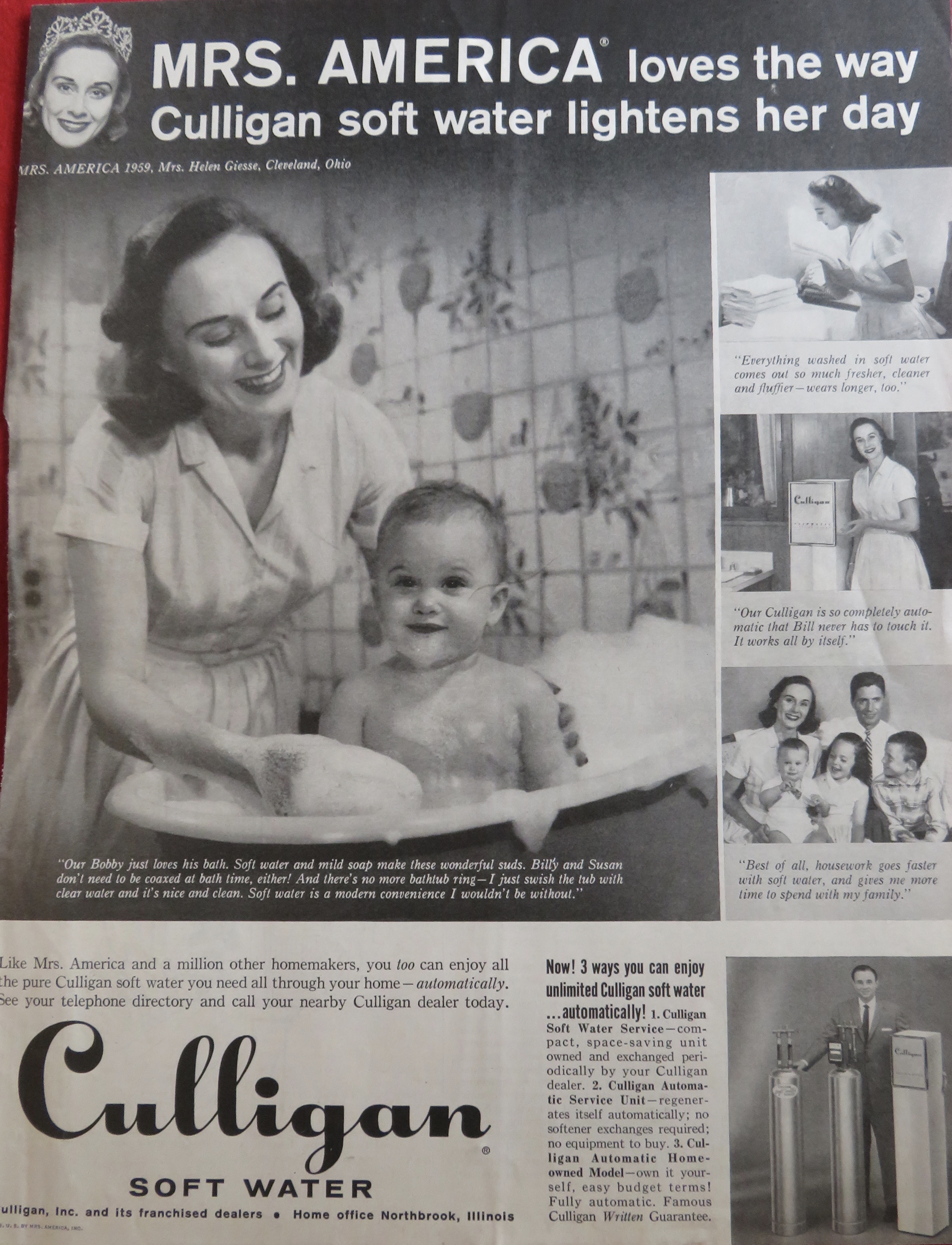 1958 Culligan Soft Water w/ Mrs. America (Helen Giesse)