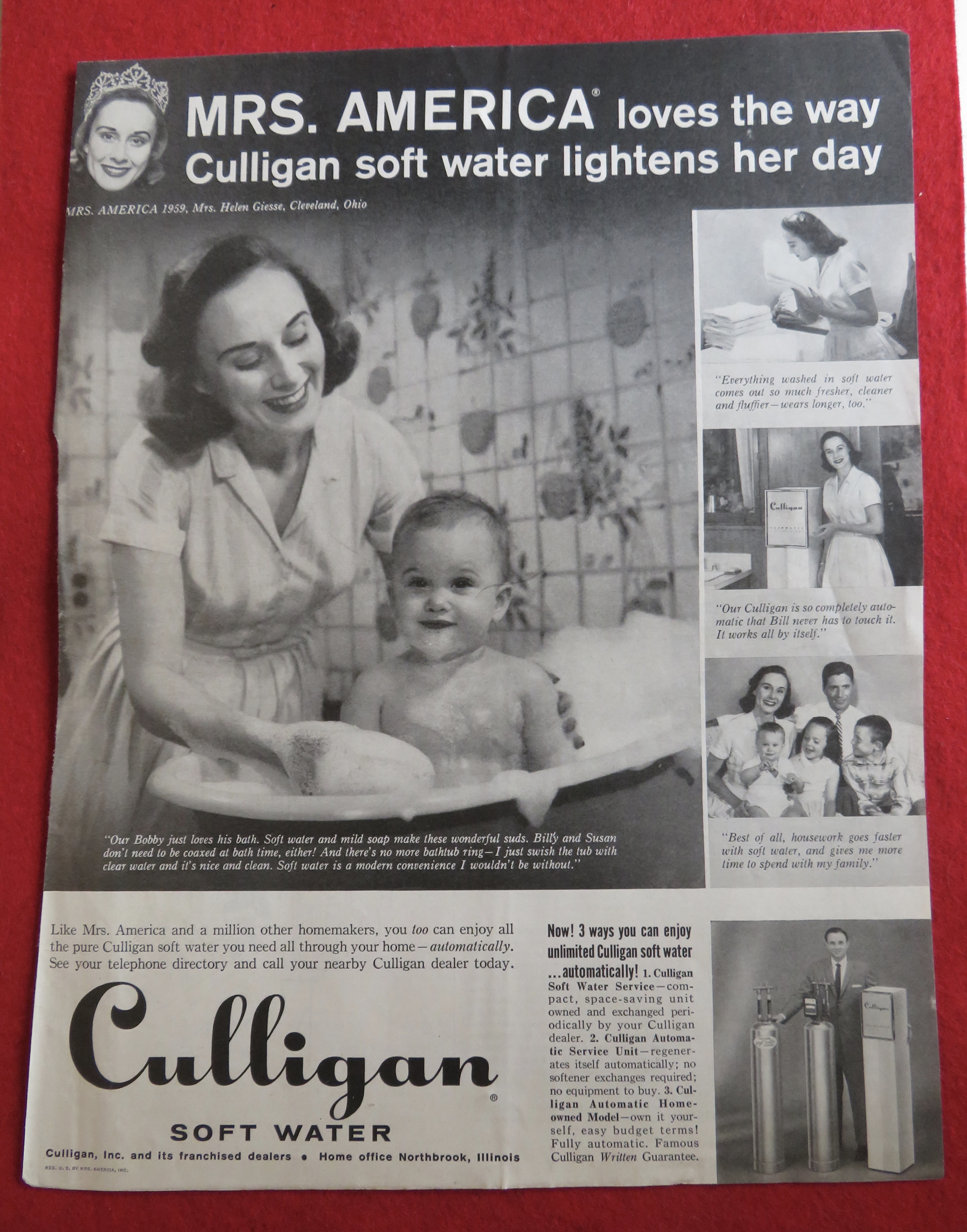 1958 Culligan Soft Water w/ Mrs. America (Helen Giesse)