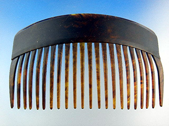 Hair Comb Antique Tortoise Color 40s