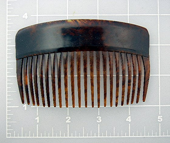 Hair Comb Antique Tortoise Color 40s