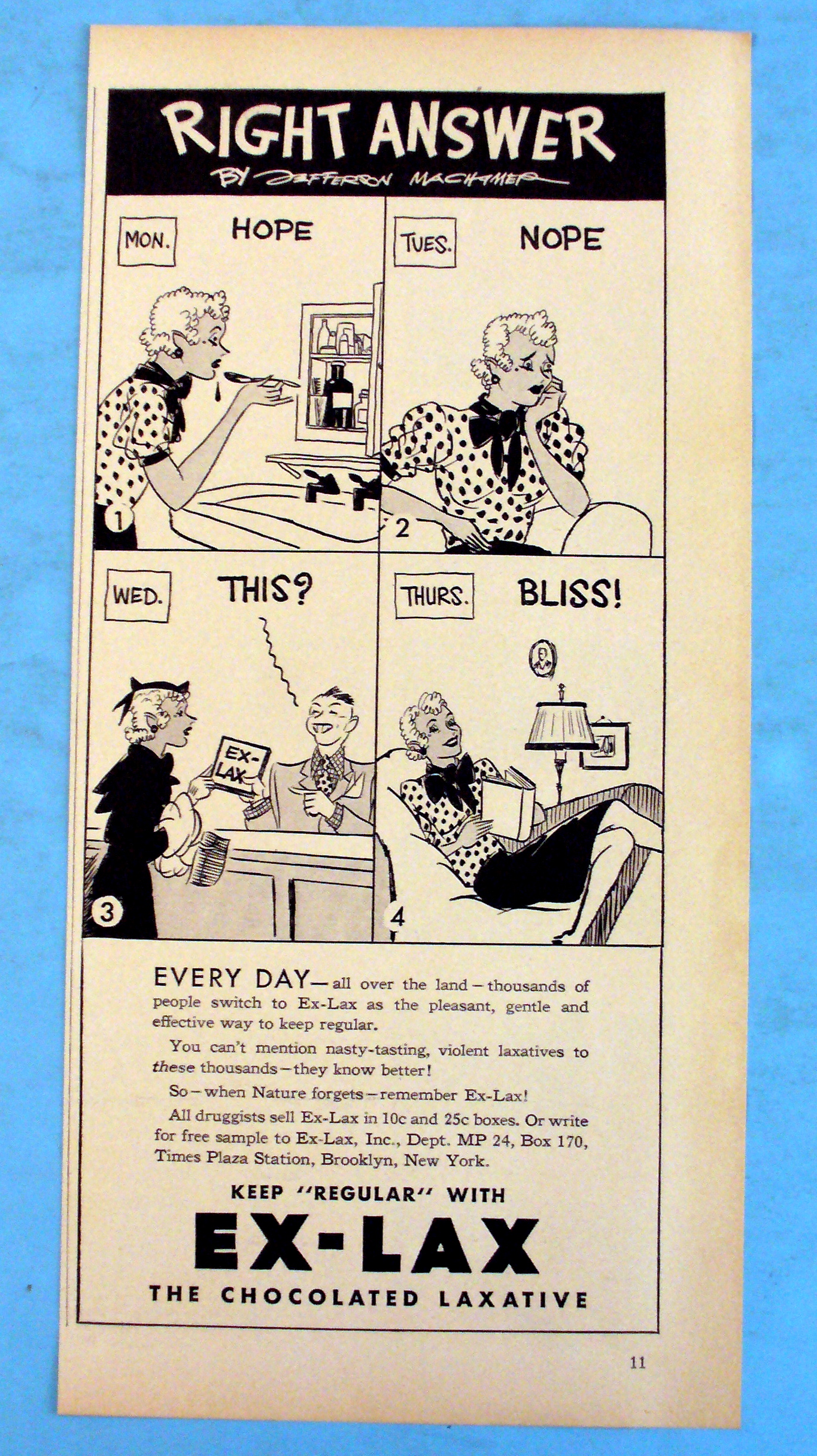 Vintage Ad: 1933 Ex-Laxative