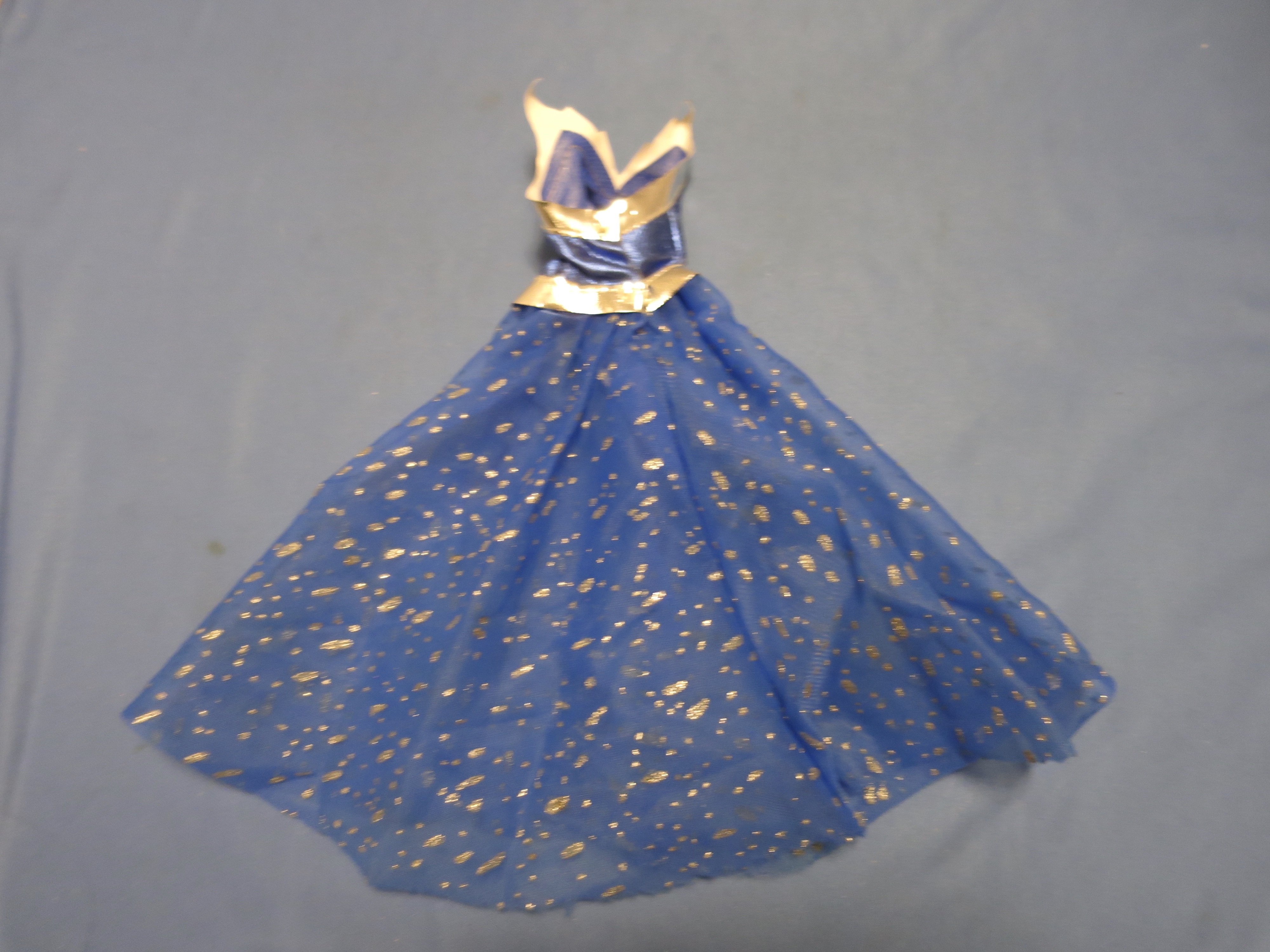 Barbie Doll Chiffon Dress Tagged 1978 to early 1980s open front