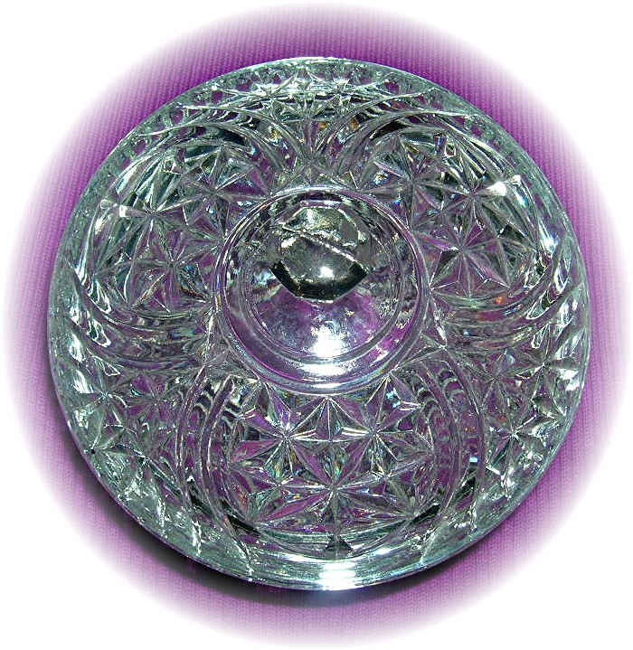 Vintage Pressed Glass Covered Candy Dish