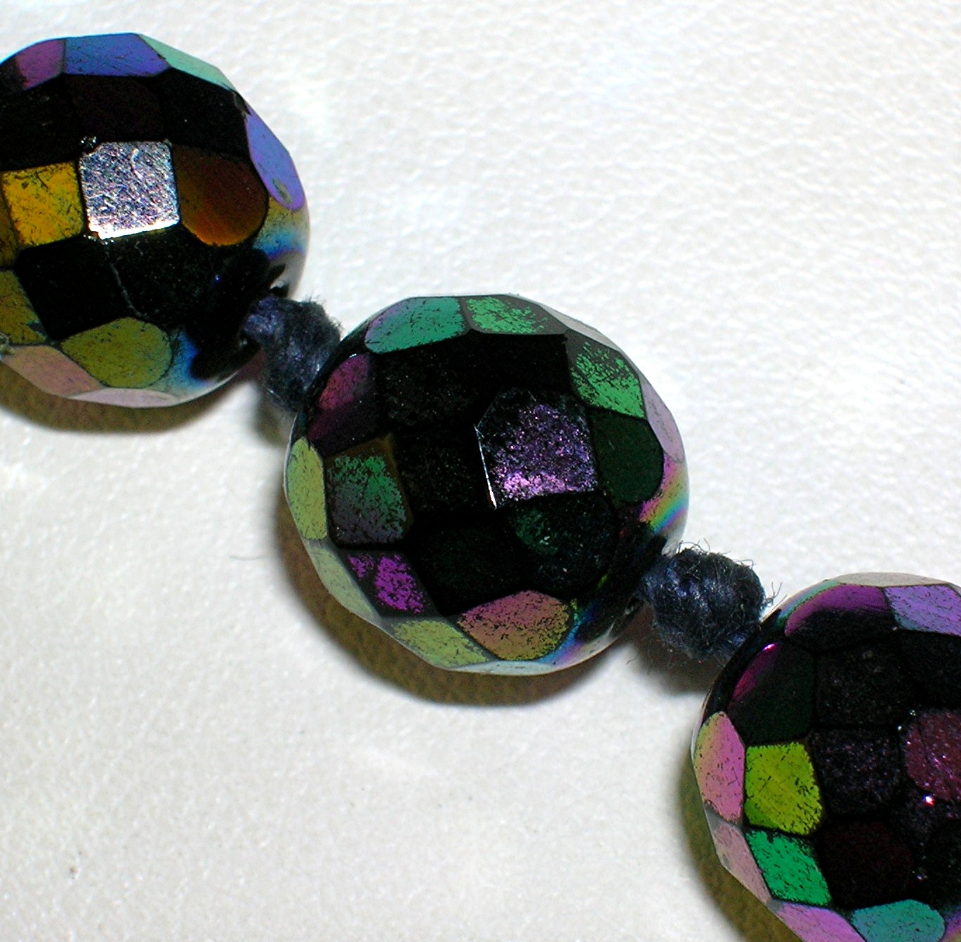AUSTRIAN Faceted Blue Glass Necklace