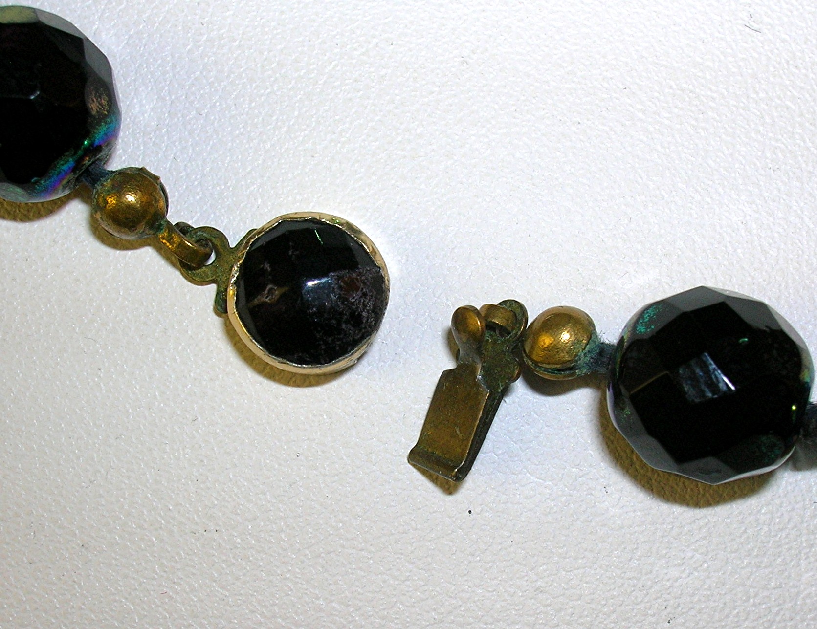 AUSTRIAN Faceted Blue Glass Necklace