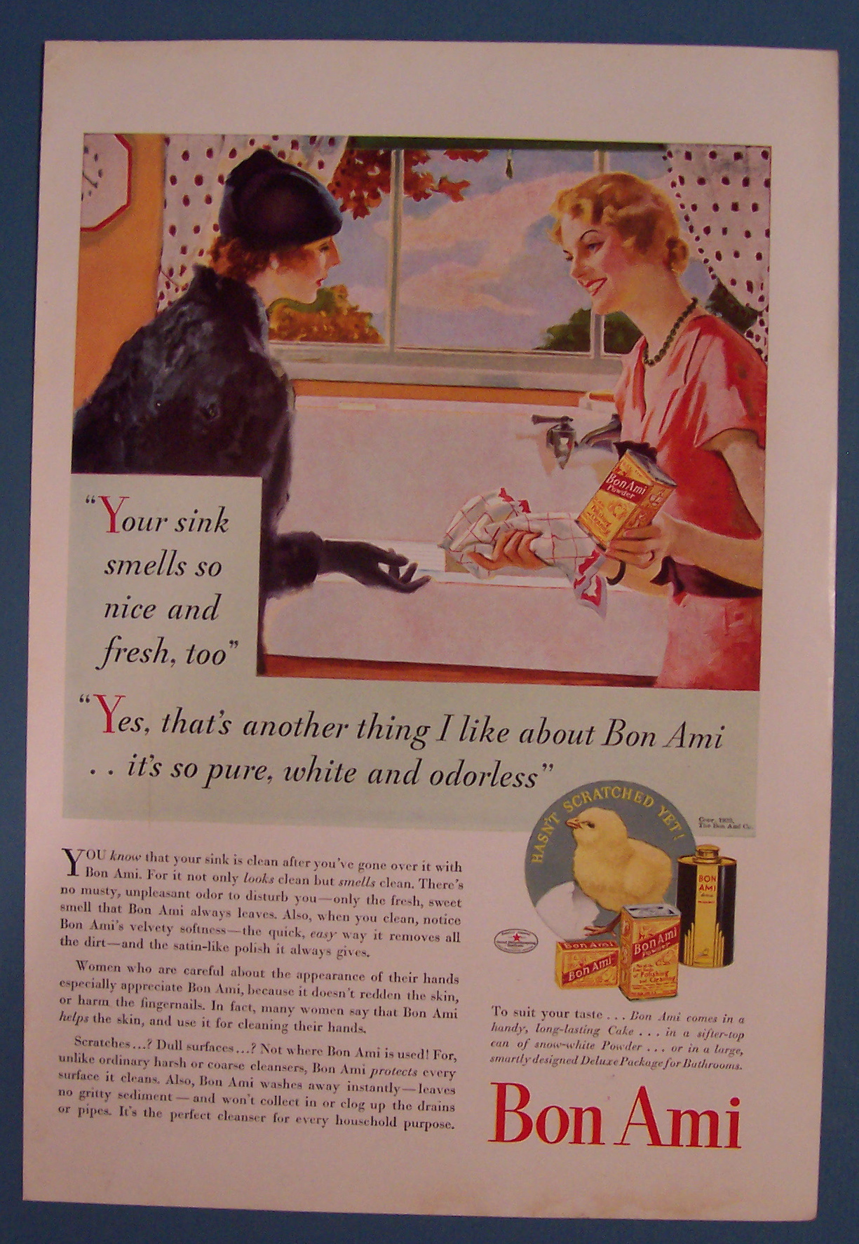1934 Bon Ami Cleanser with Two Women