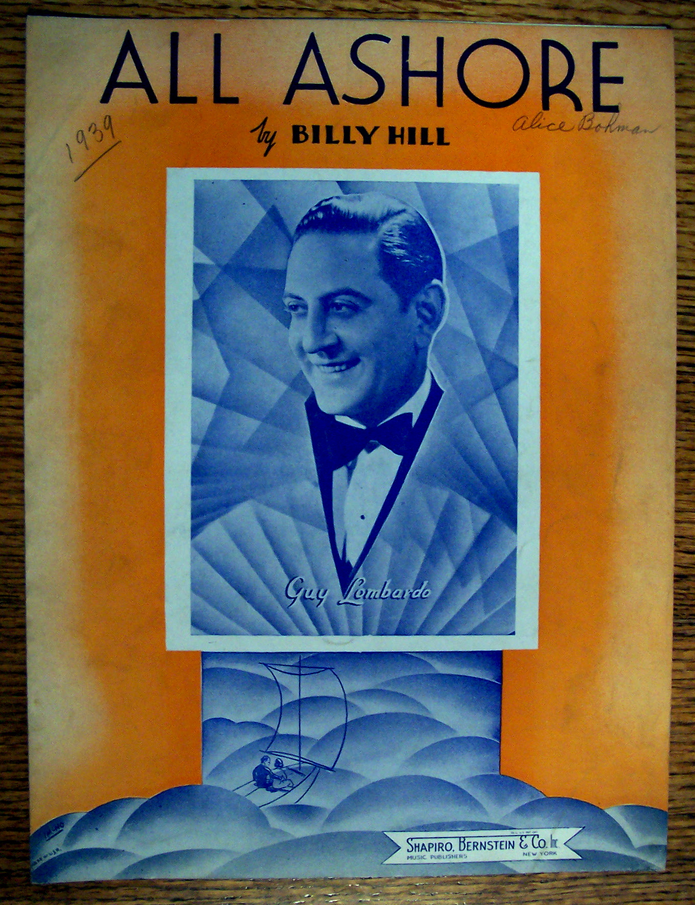 Sheet Music For 1938 All Ashore