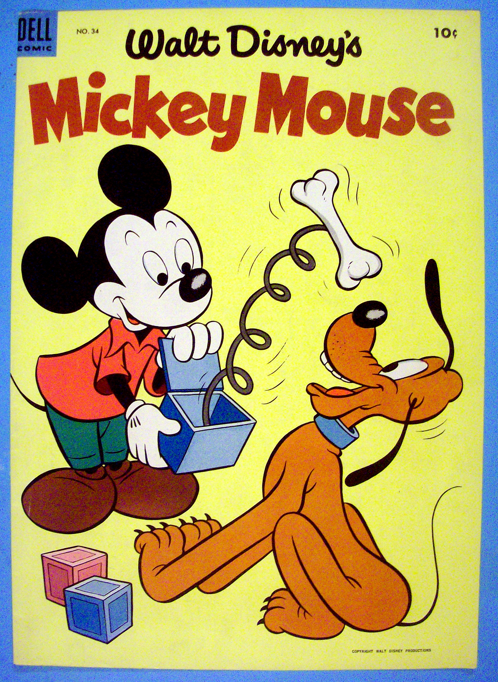 Mickey Mouse Comic Cover #34 February-March 1954