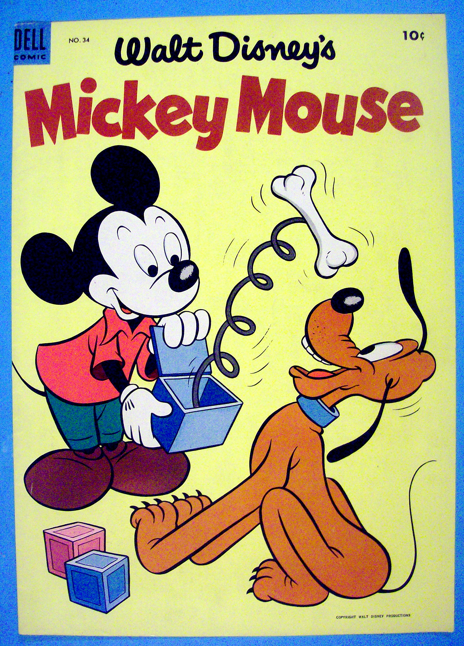 Mickey Mouse Comic Cover #34 February-March 1954