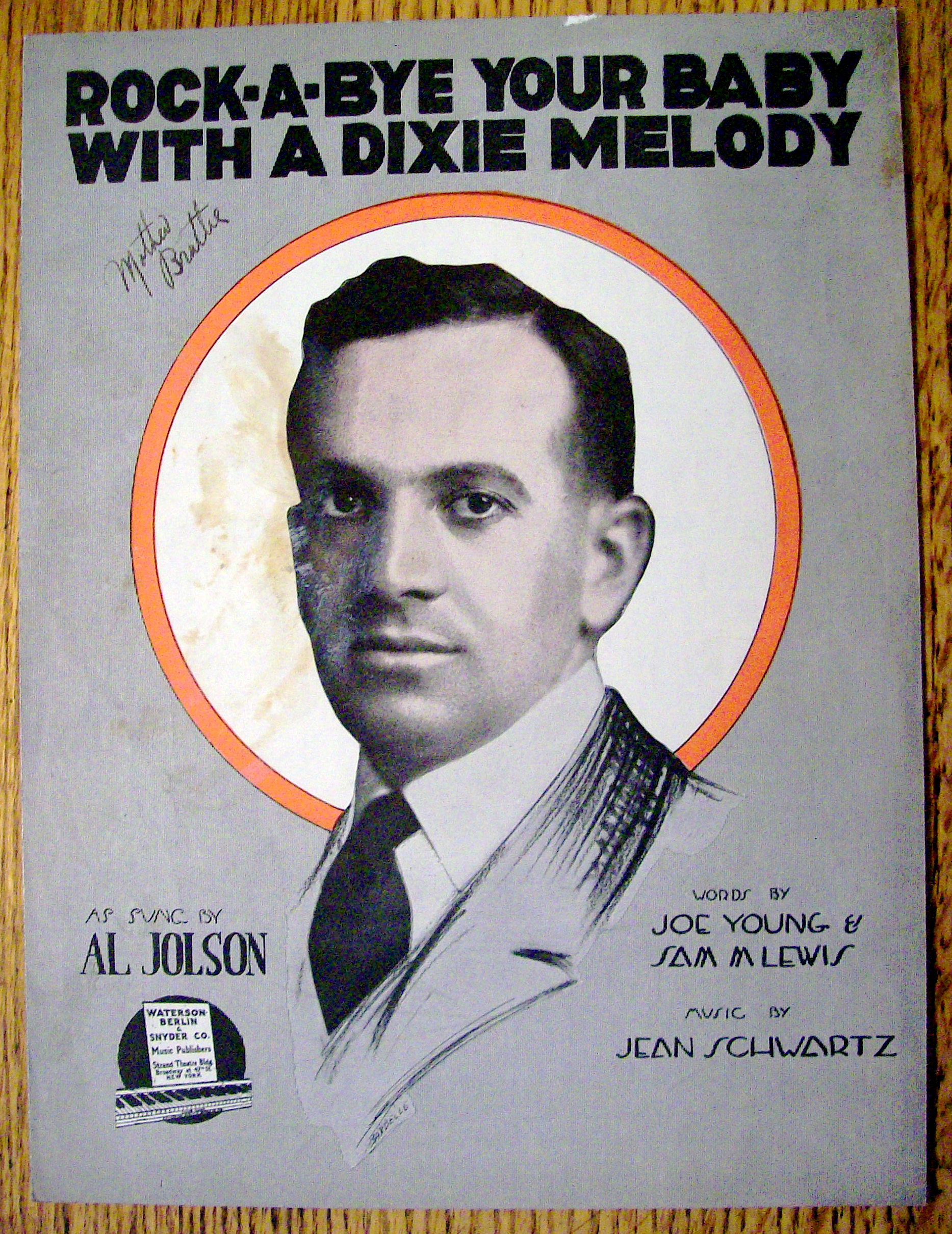 Sheet Music For 1918 Rock-A-Bye Your Baby
