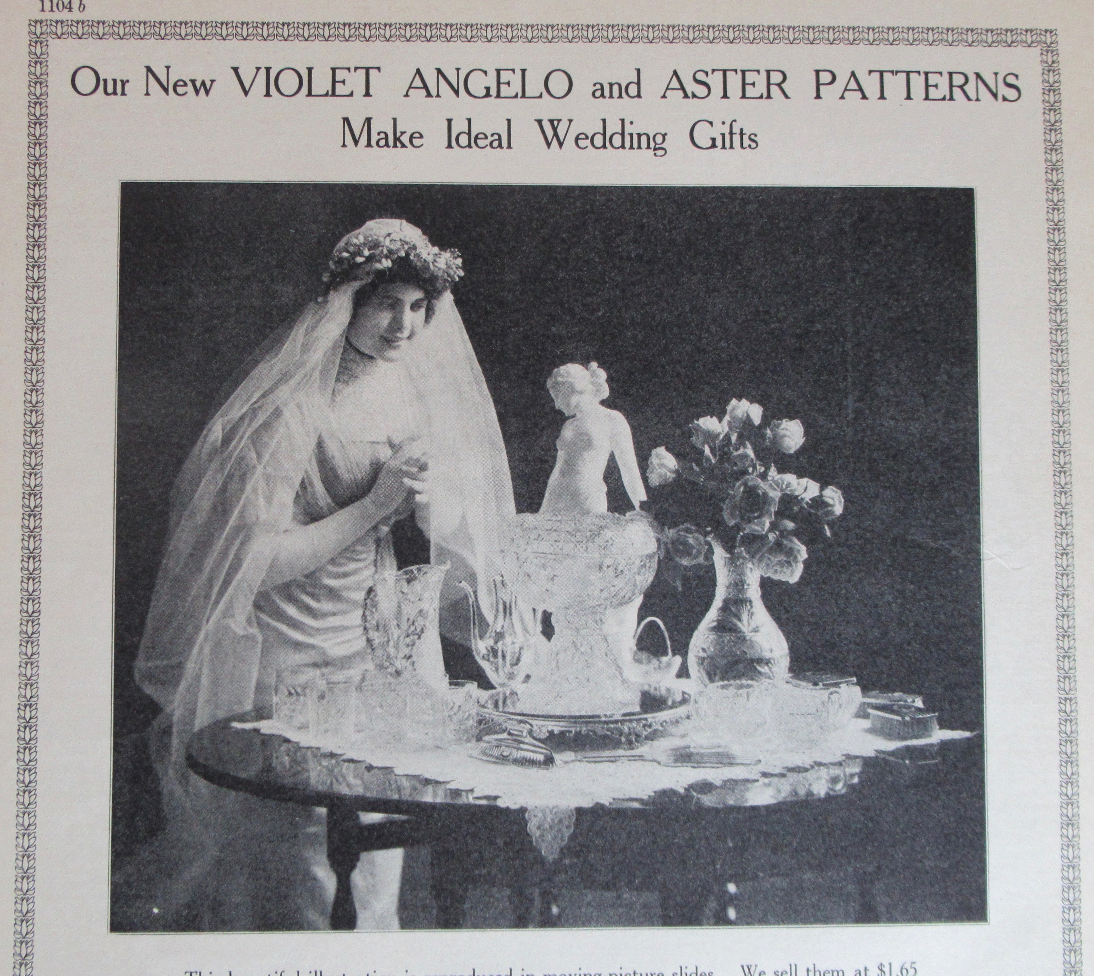 1913 Frank B Tinker with Violet Angelo & Aster Patterns