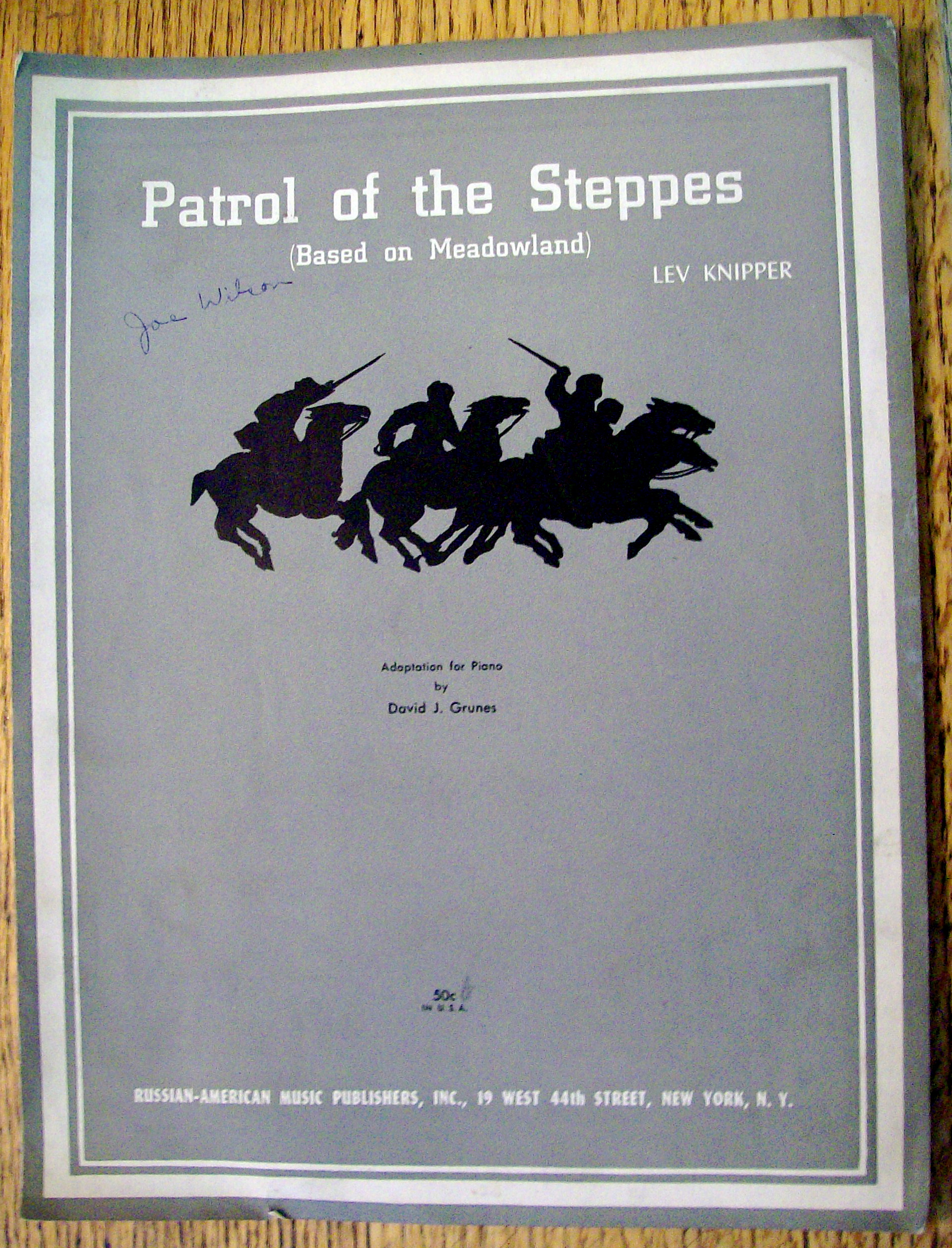 Sheet Music For 1946 Patrol Of The Steppes