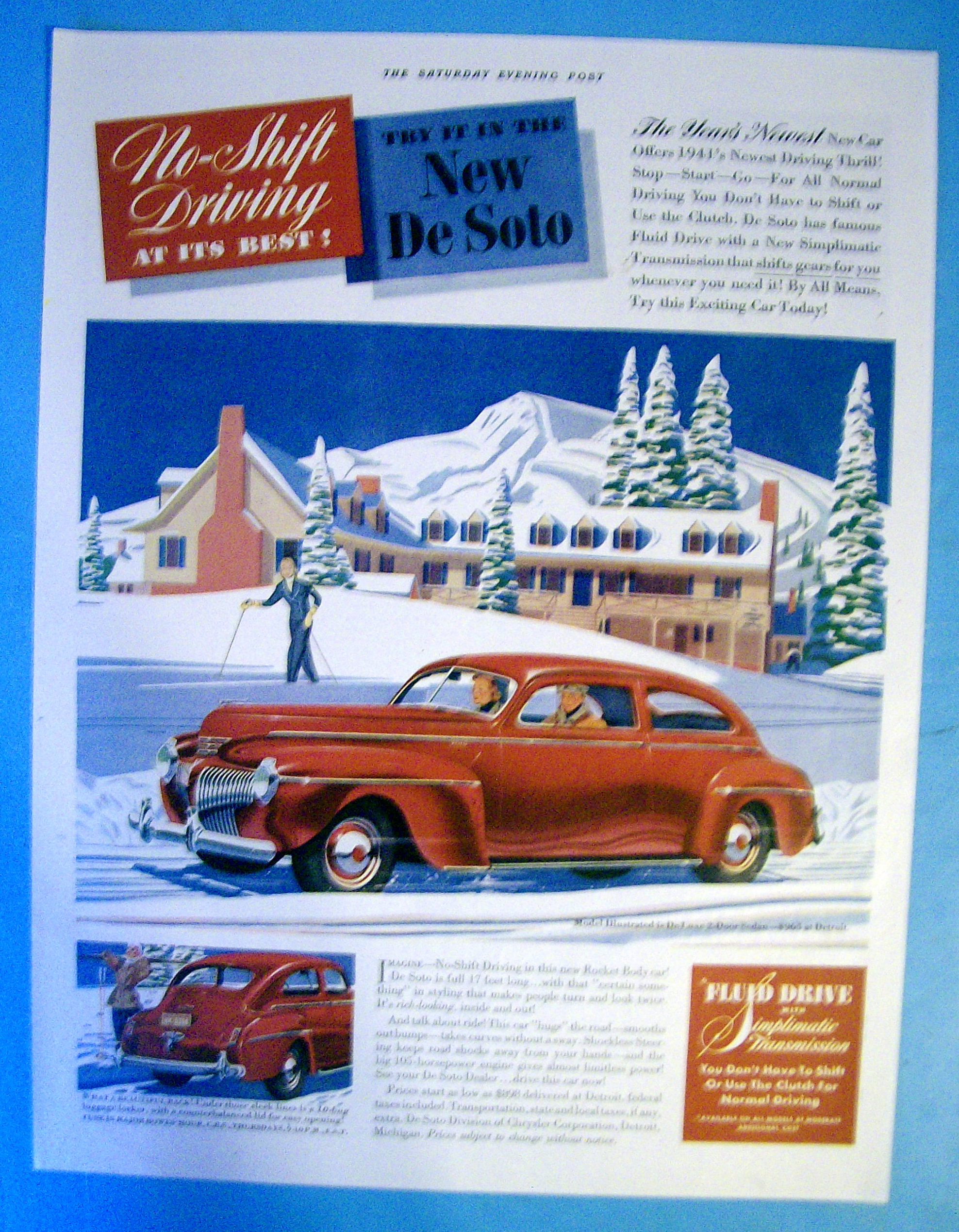 1941 De Soto with Deluxe 2 Door Sedan