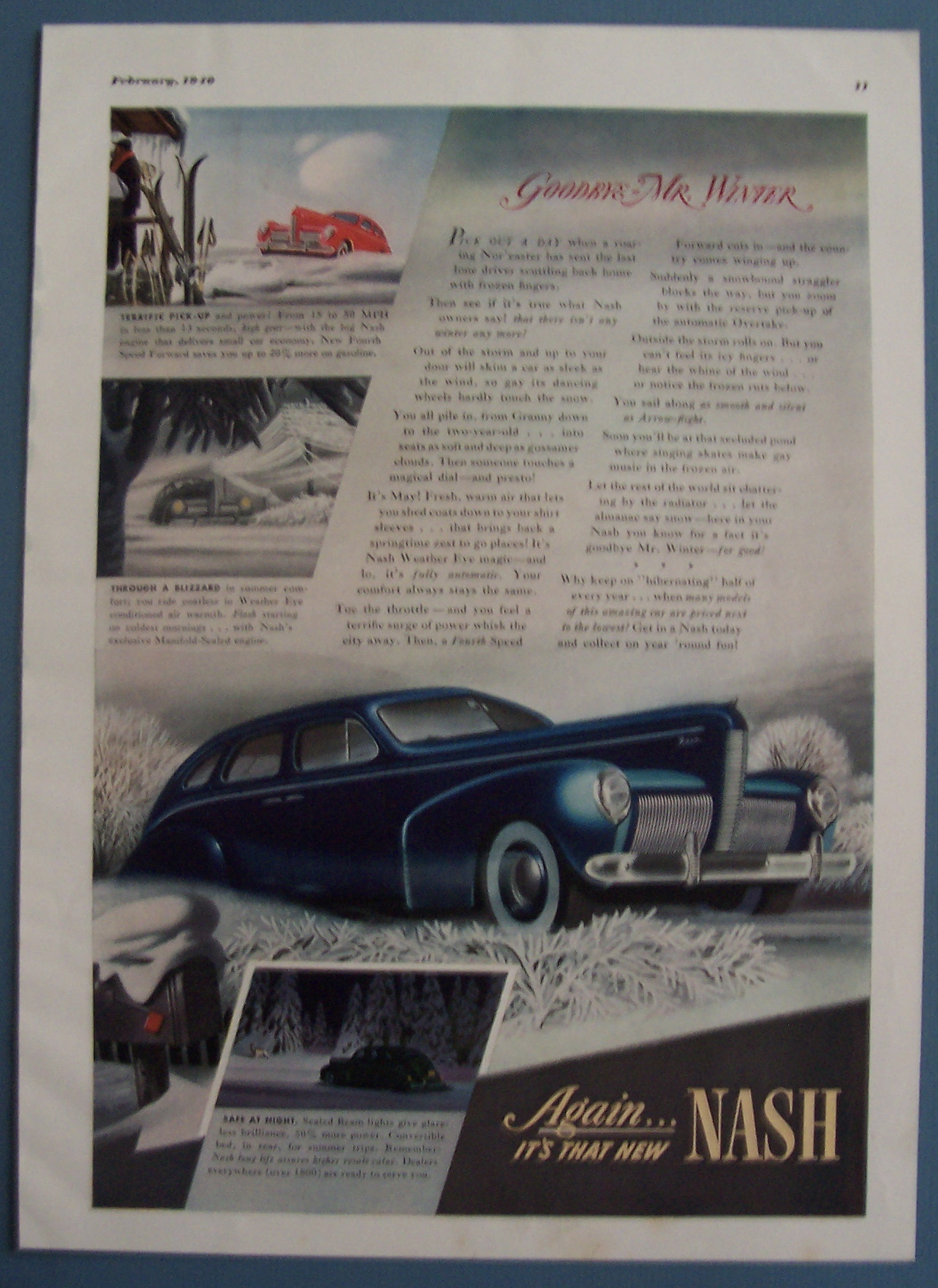 1940 Nash Automobile with Beam Lights