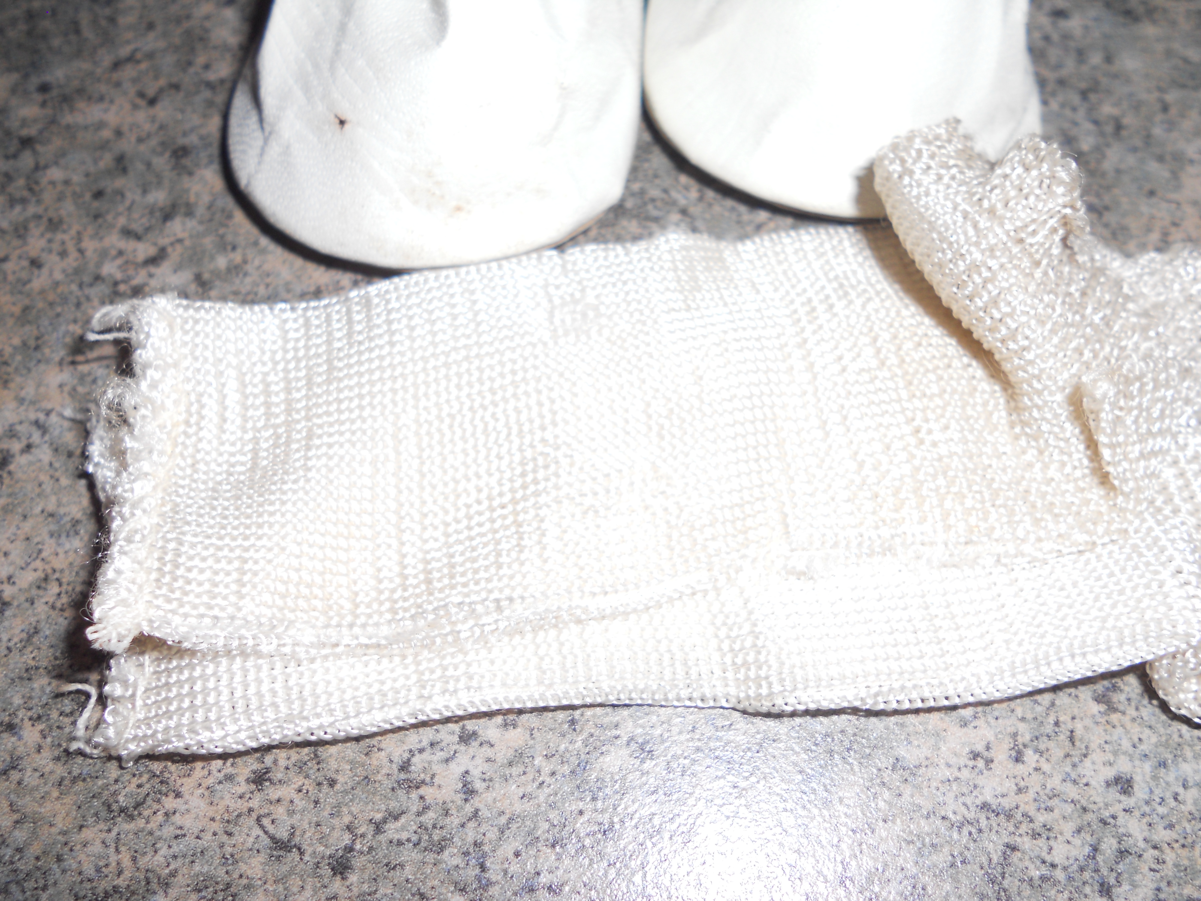 Doll Shoes White Canvas Tie Shoes and Socks