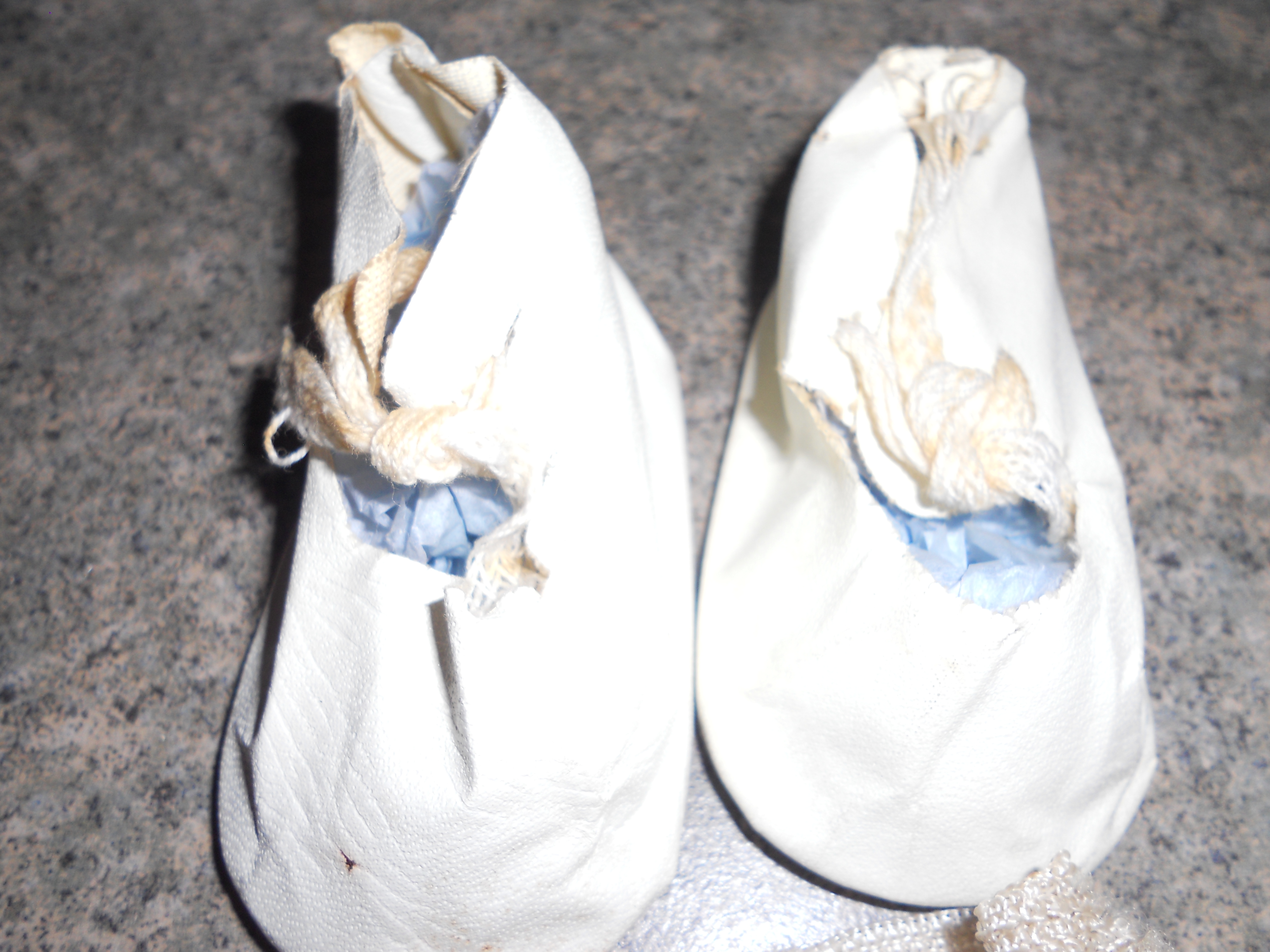 Doll Shoes White Canvas Tie Shoes and Socks