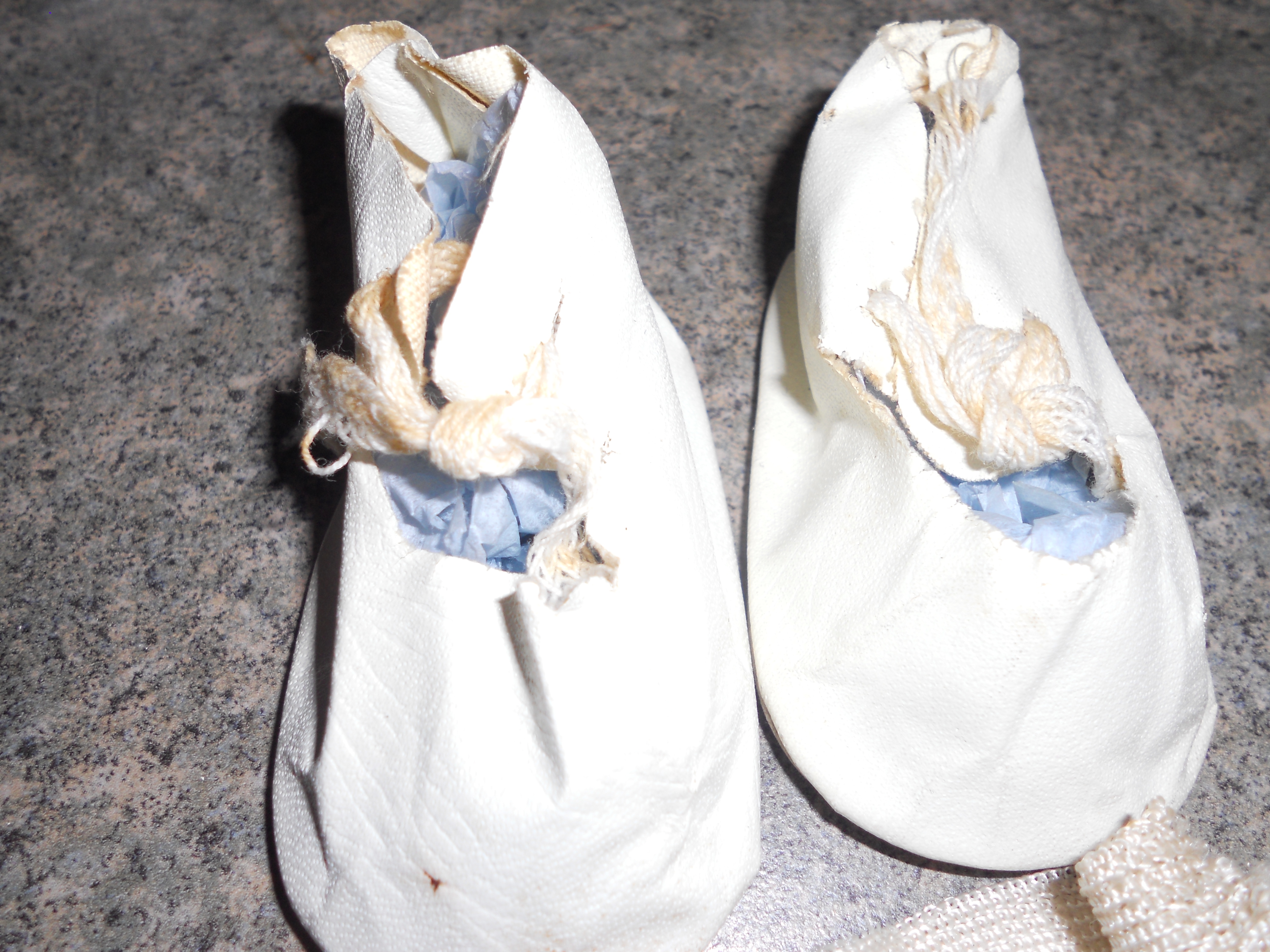 Doll Shoes White Canvas Tie Shoes and Socks