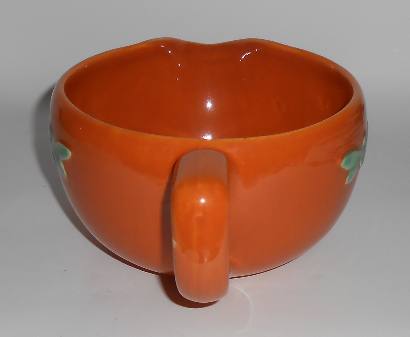 Coors Pottery Rosebud Orange Small Handled Batter Bowl