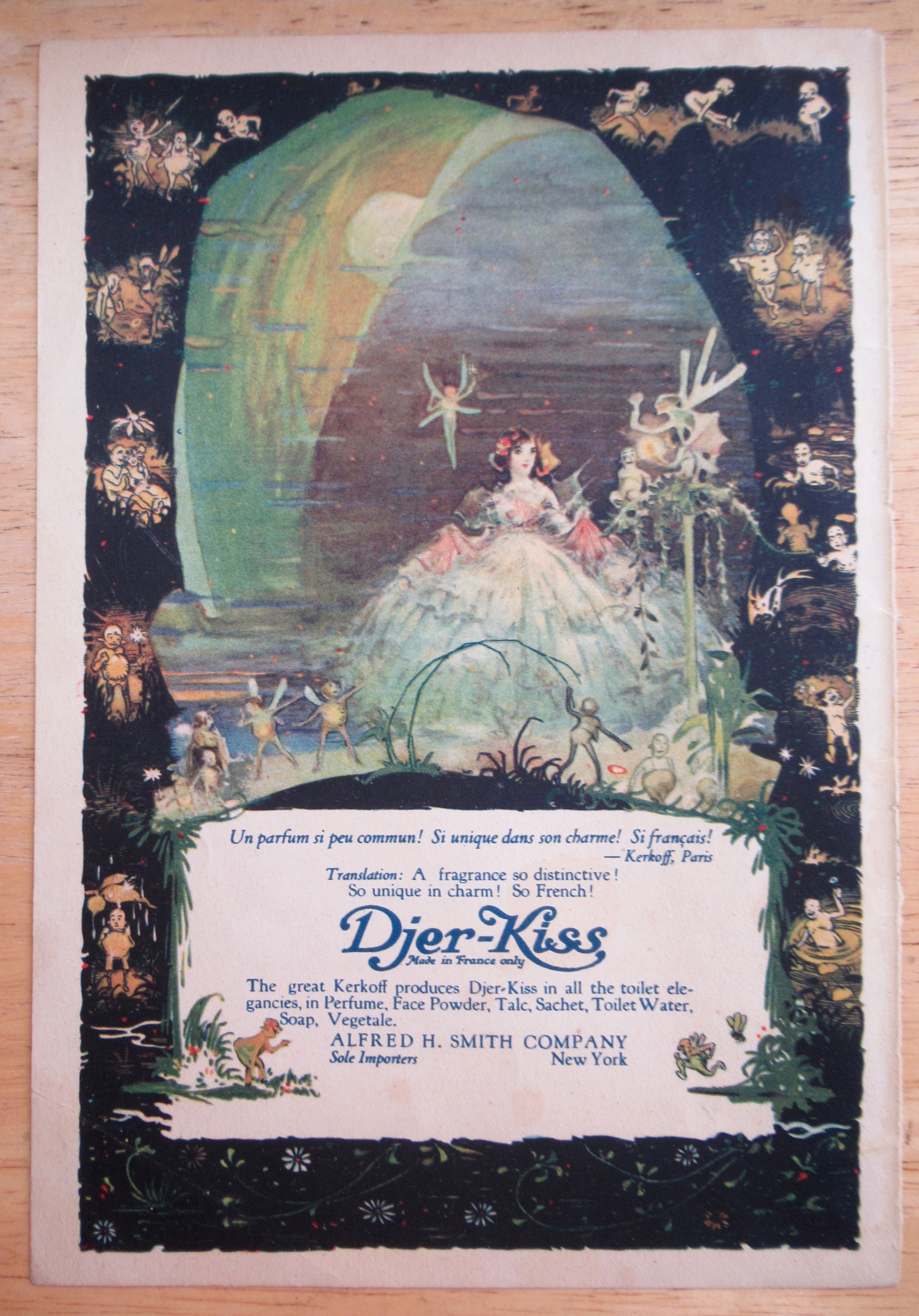 1918 Djer Kiss with Lovely Woman In A Dress
