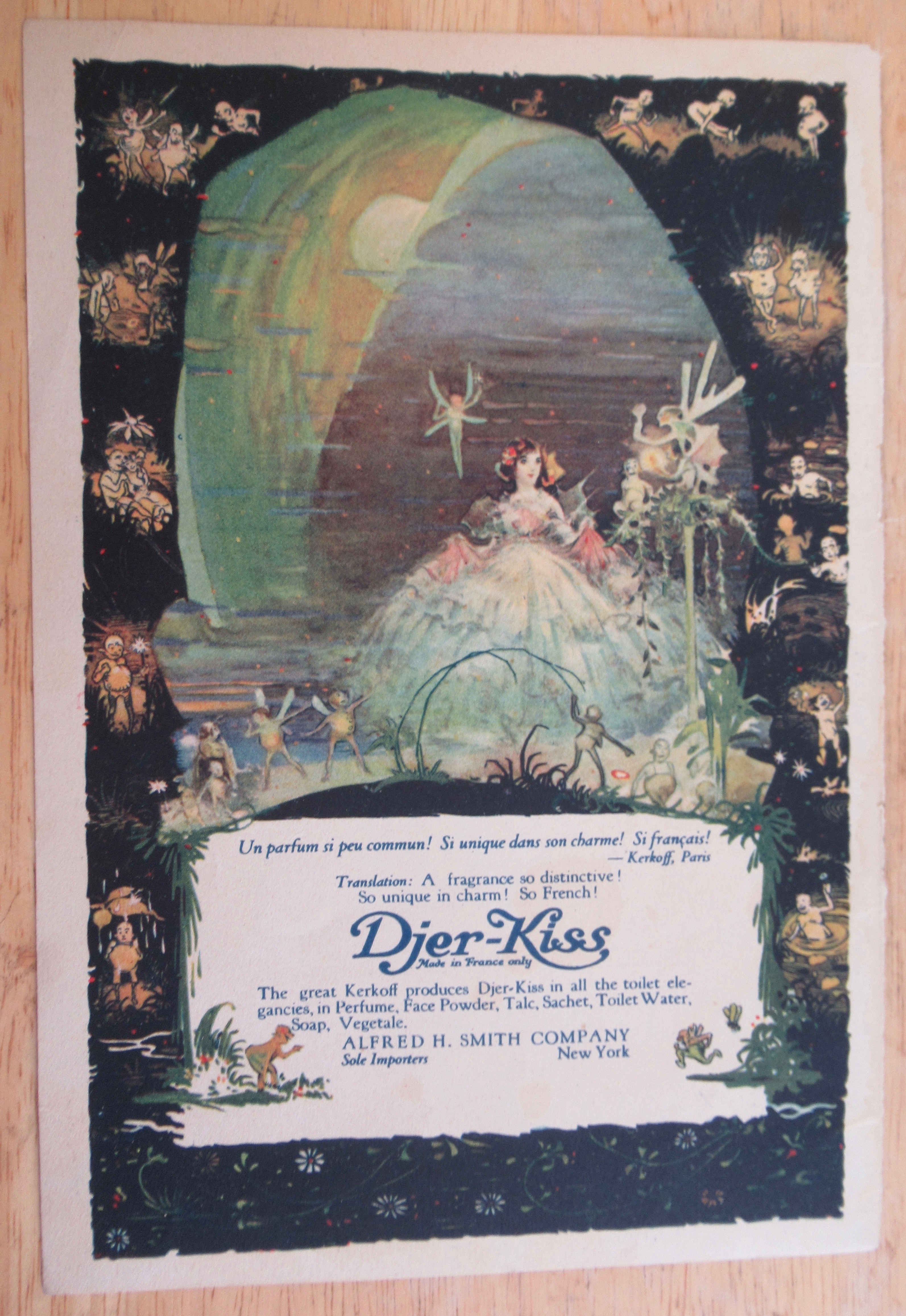 1918 Djer Kiss with Lovely Woman In A Dress