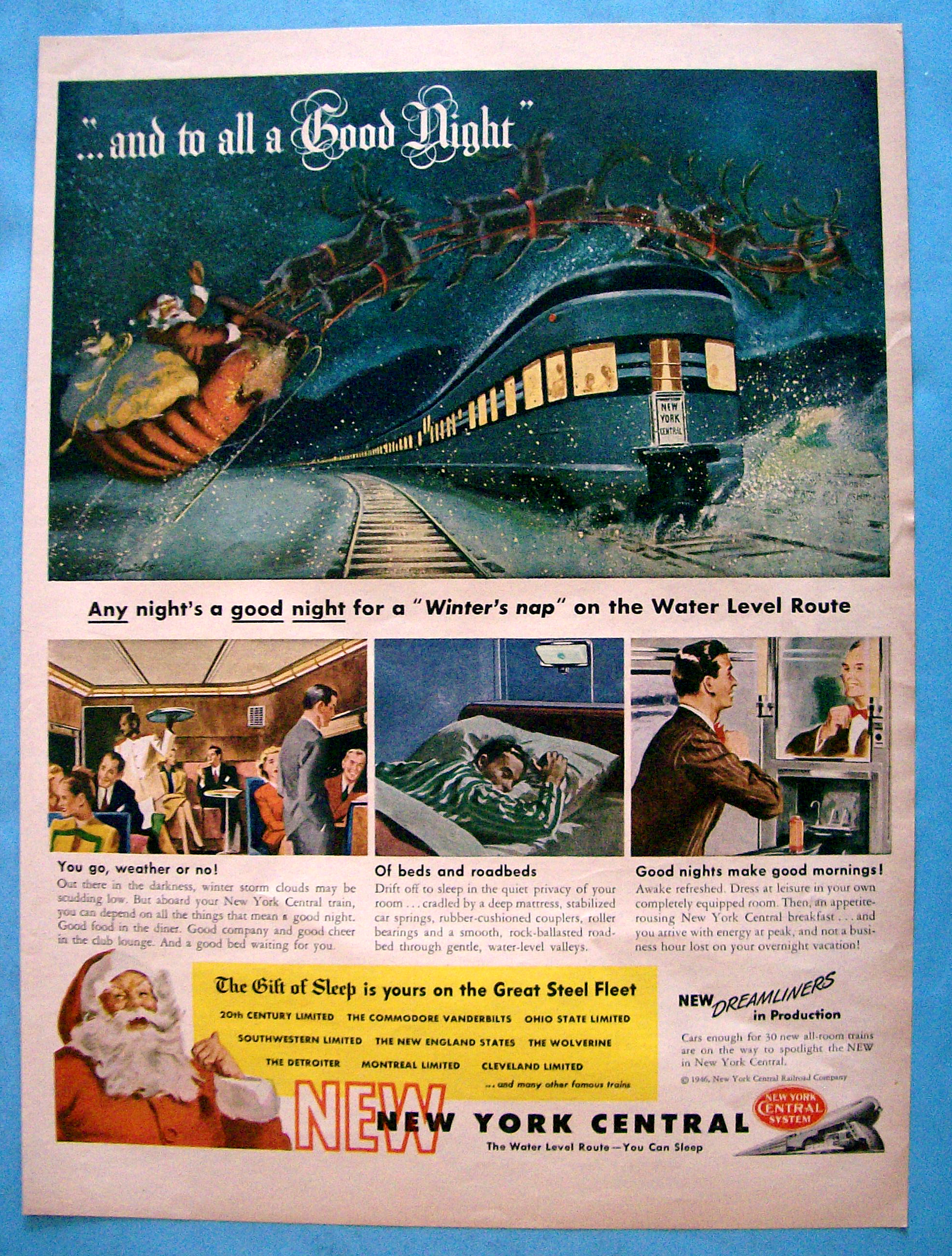 1946 New York Central with And To All A Good Night