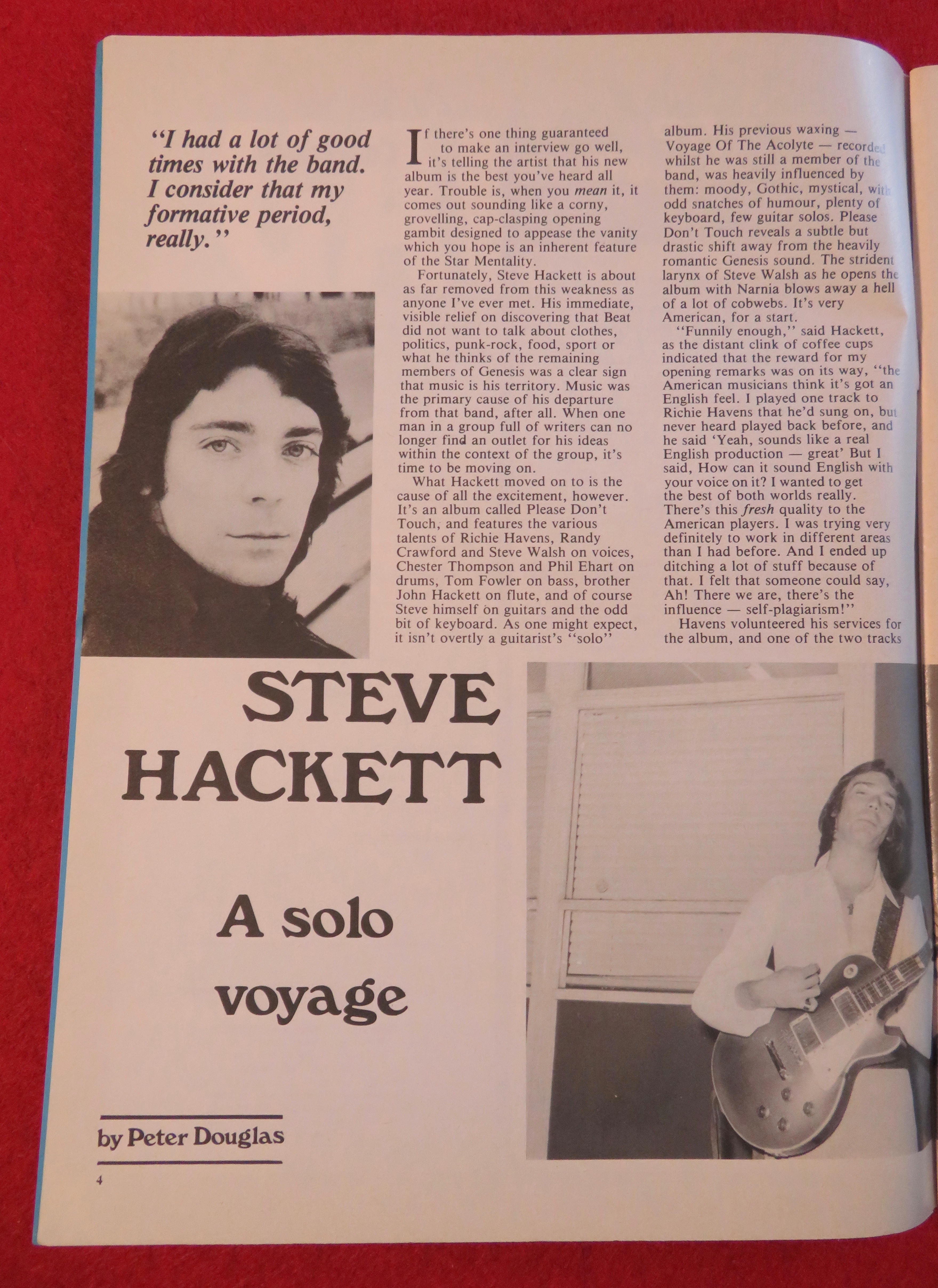 Beat Instrumental Magazine June 1978 Steve Hackett