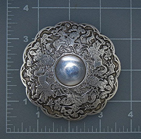 Compact Silver Knights on Horseback Mirror FFAICE