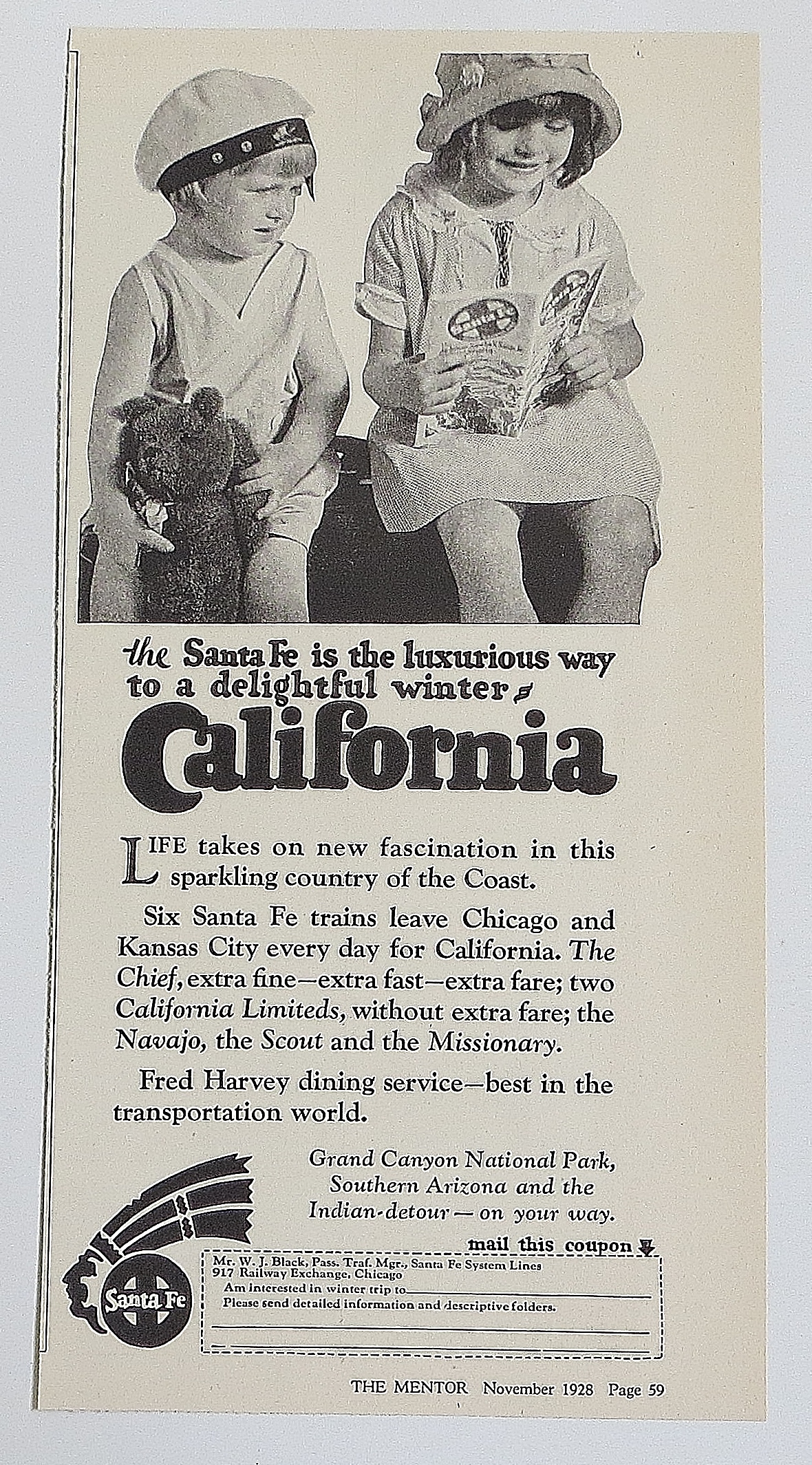 1928 Santa Fe With Children Sitting