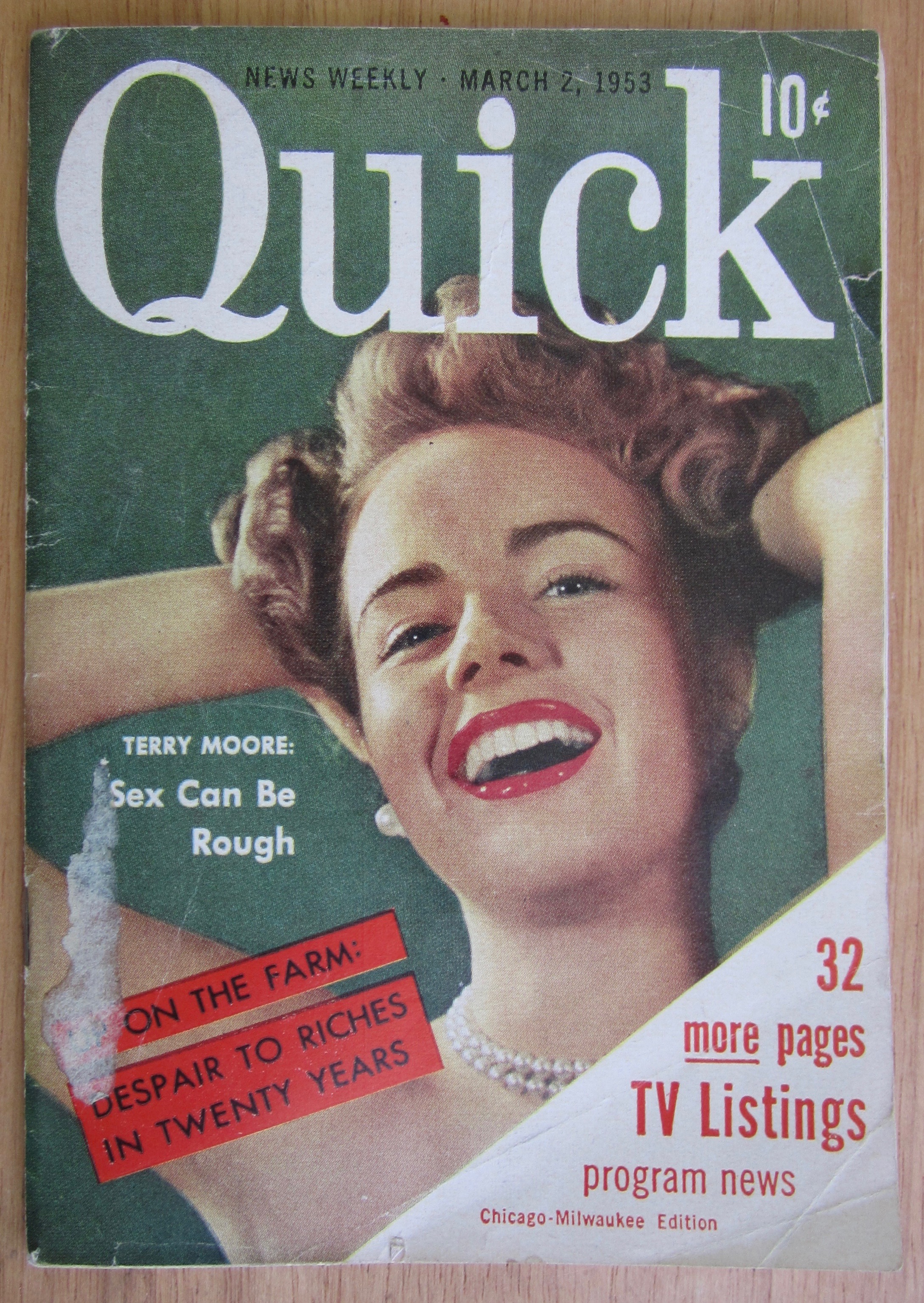 Quick Magazine March 2, 1953 Terry Moore