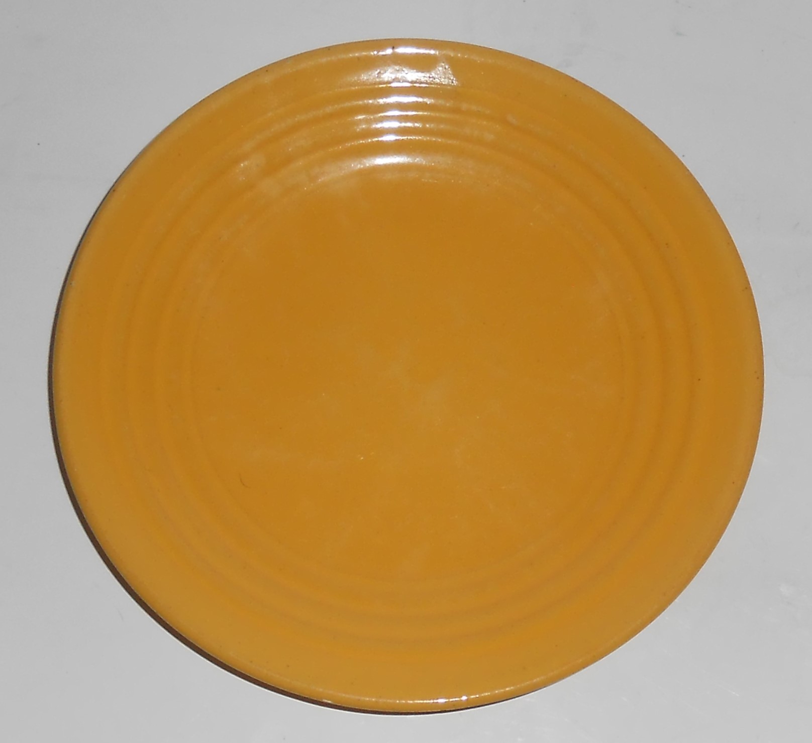 Bauer Pottery Ring Ware Yellow Bread Plate