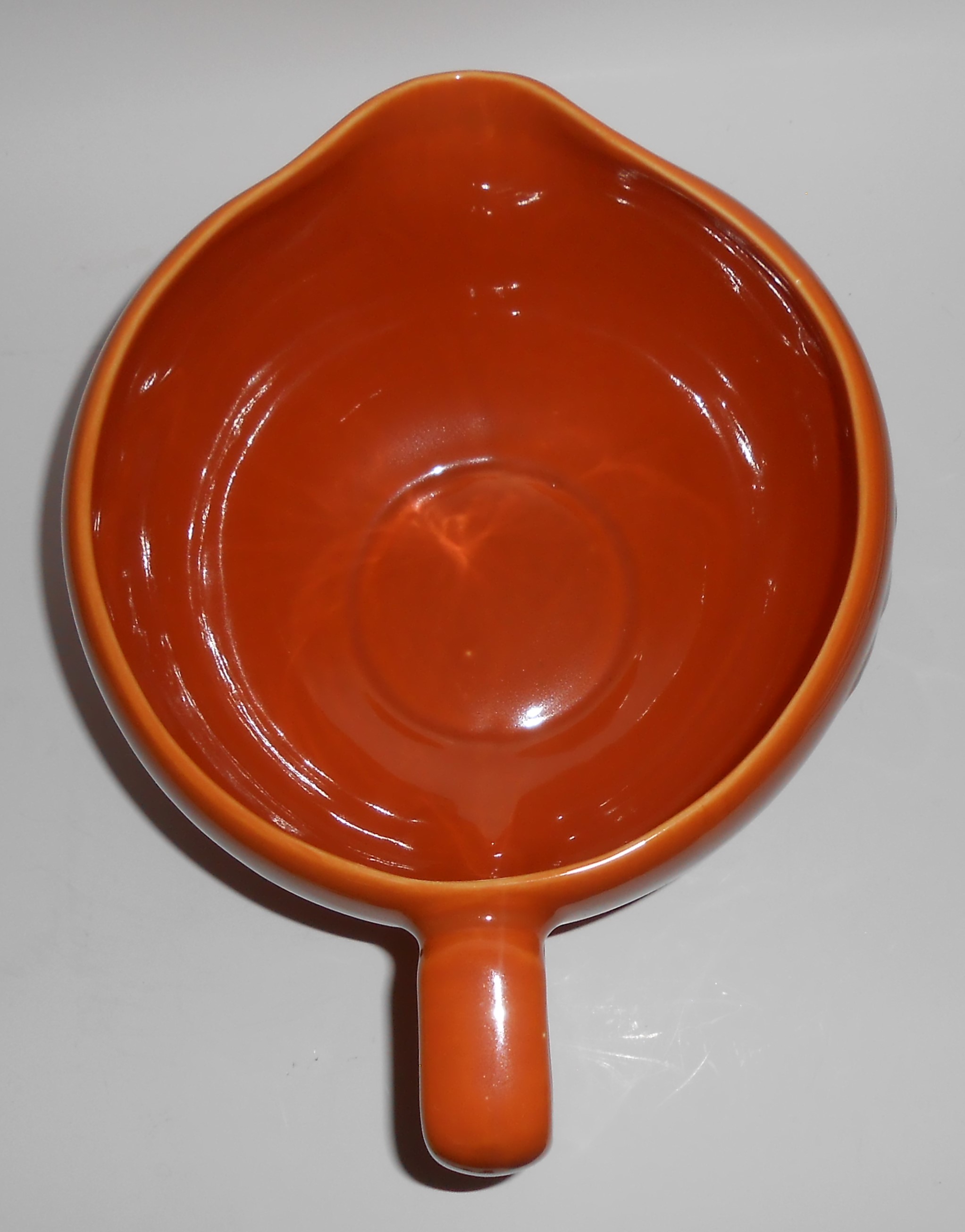 Coors Pottery Rosebud Orange Medium Handled Batter Bowl