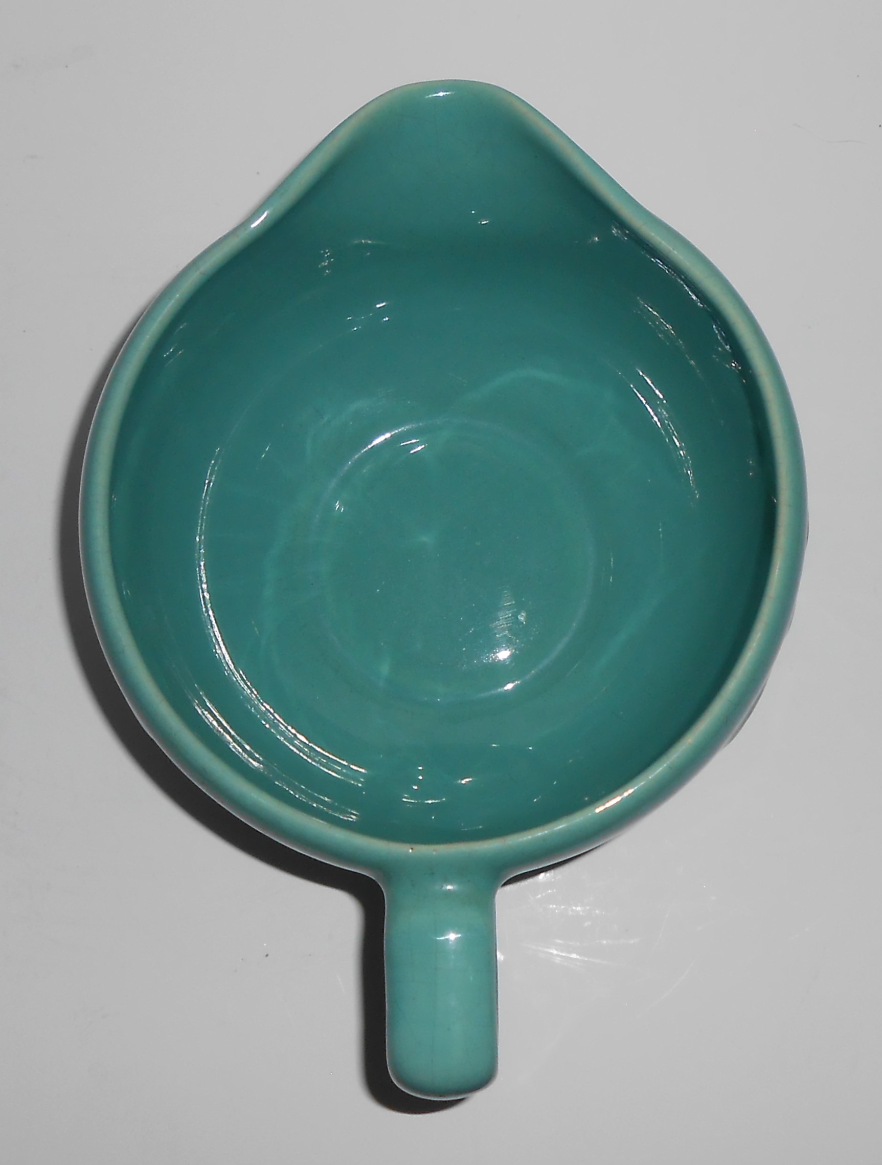 Coors Pottery Rosebud Green Small Handled Batter Bowl 2