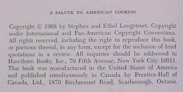 A Salute To American Cooking Cookbook