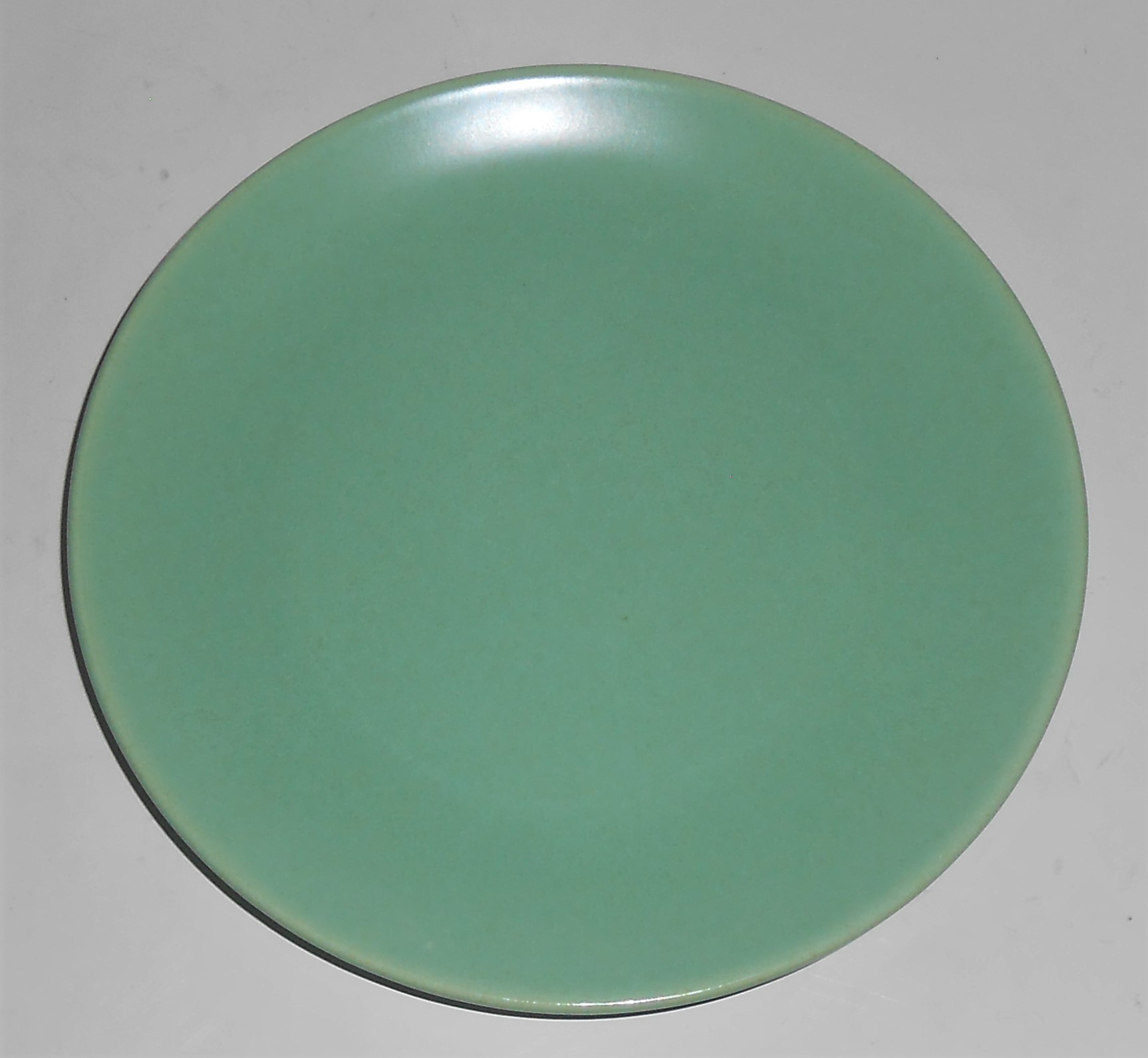 Catalina Pottery Rancho Ware Satin Green Bread Plate