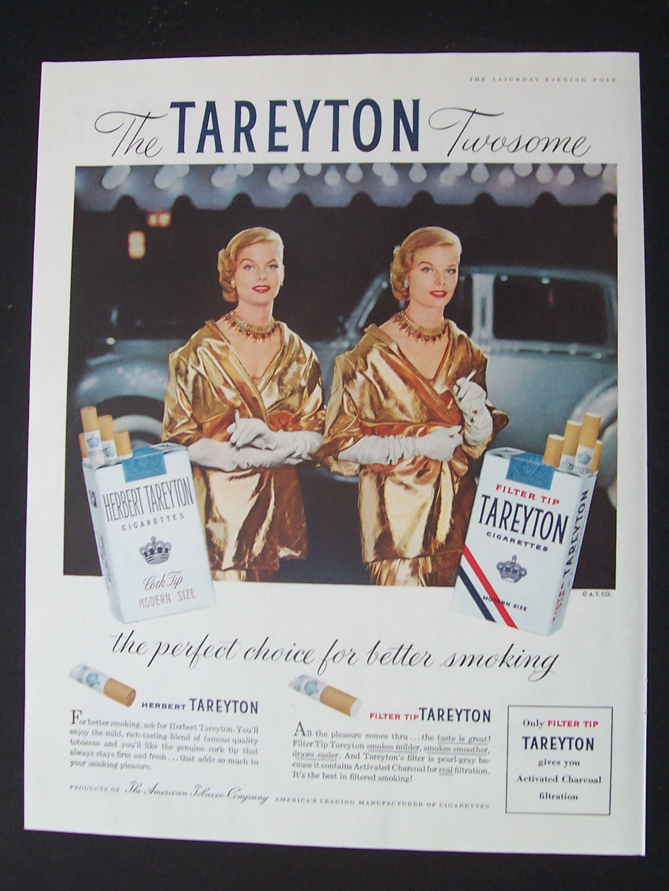 1955  Tareyton  Cigarettes