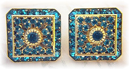 Emerald Green Rhinestone Earrings