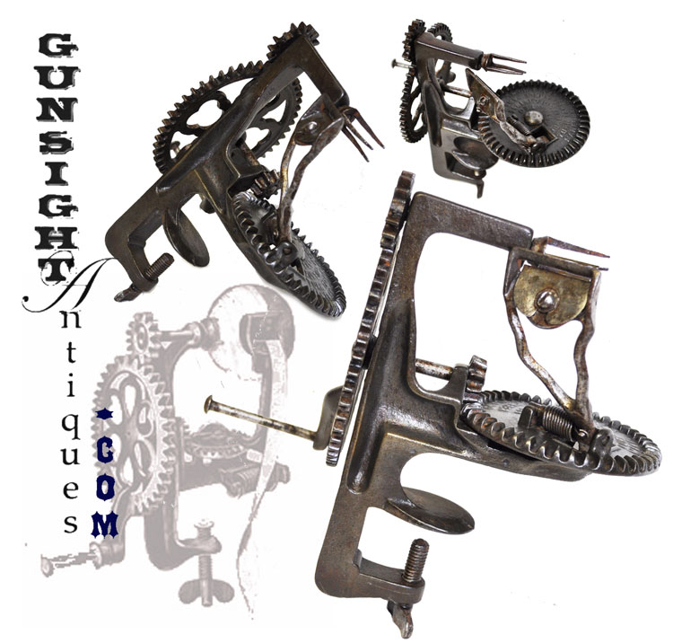 Patent 1856 MECHANICAL APPLE PEELER