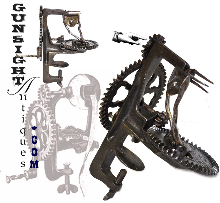 Patent 1856 MECHANICAL APPLE PEELER