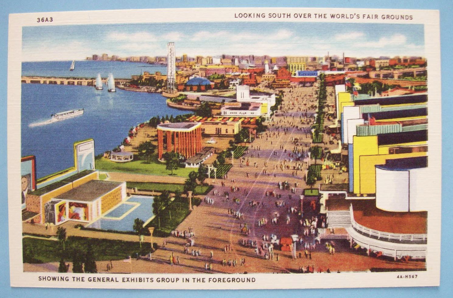 Looking South Over World's Fair Postcard (Chicago Fair)